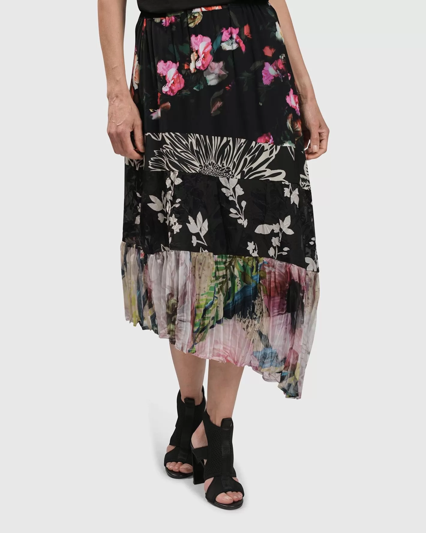 Adaline Tiered Maxi Skirt, Mix-ALEMBIKA Online