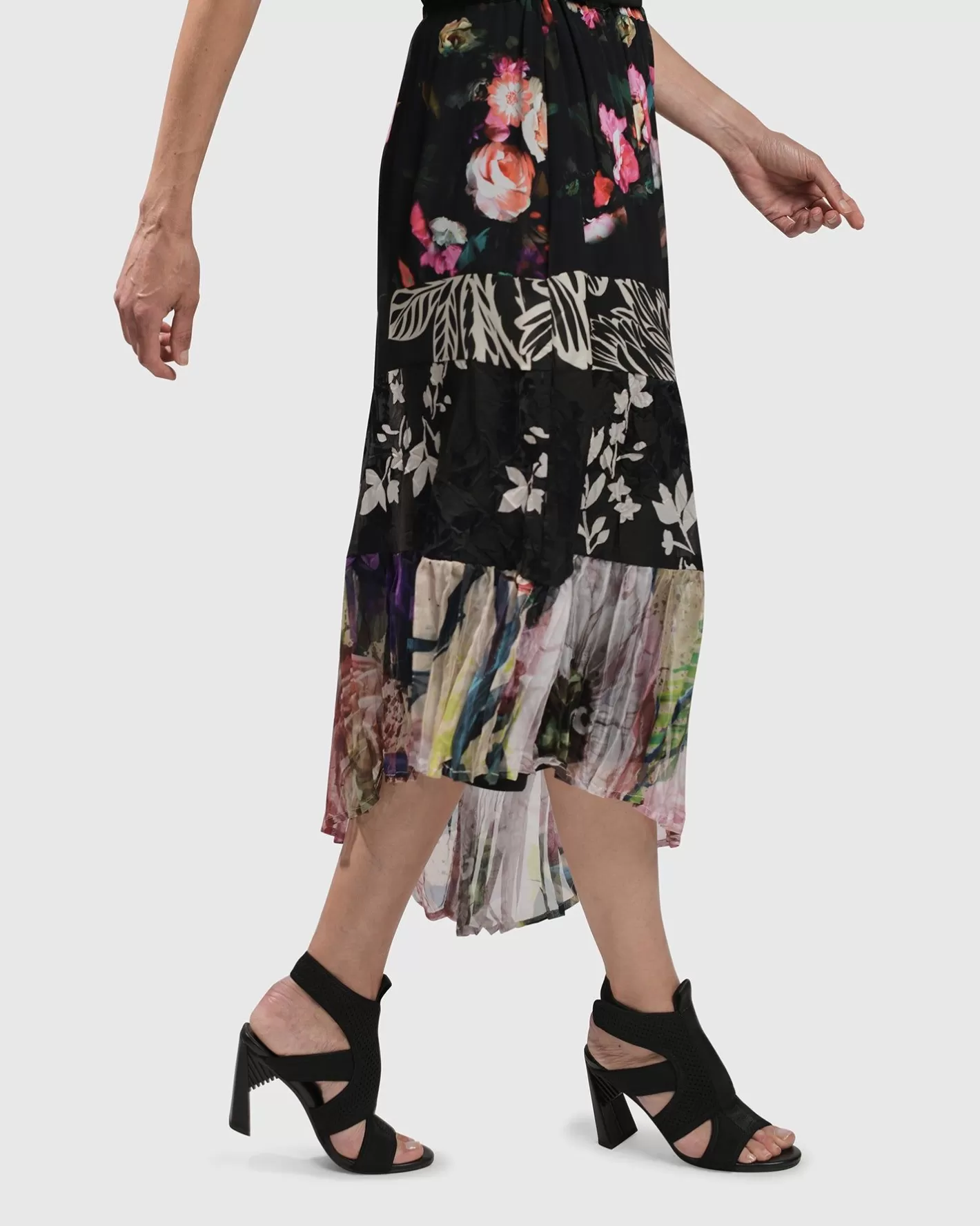 Adaline Tiered Maxi Skirt, Mix-ALEMBIKA Online