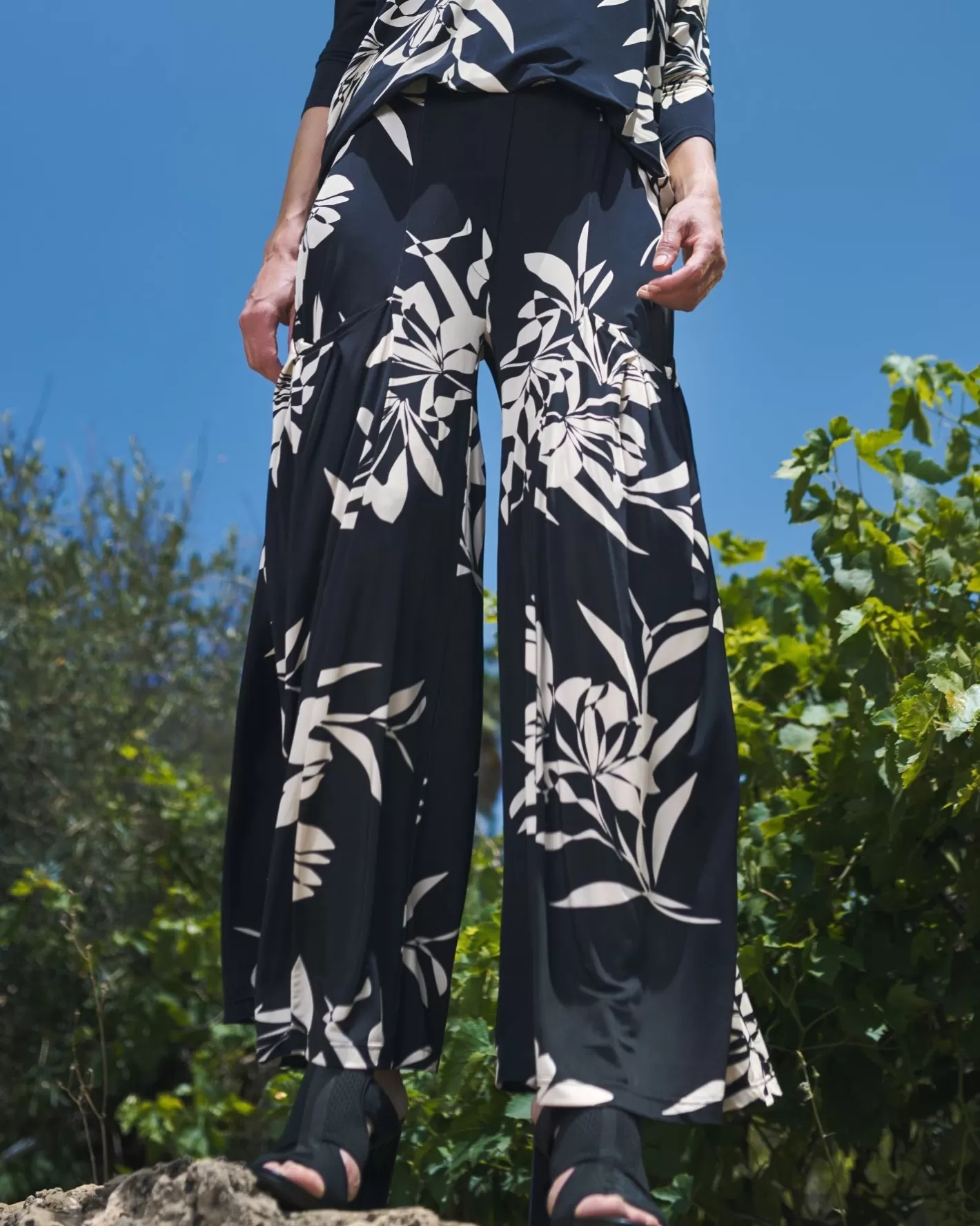 Benedetta Palazzo Pants, Floral-ALEMBIKA Best Sale