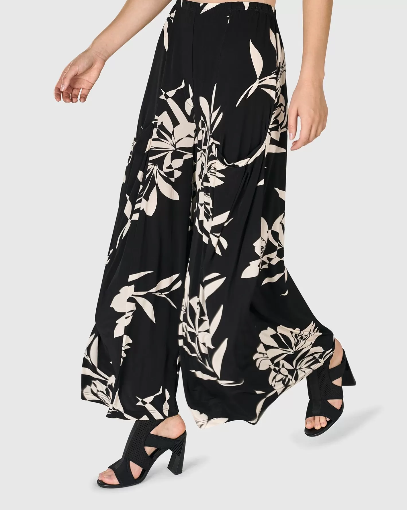 Benedetta Palazzo Pants, Floral-ALEMBIKA Best Sale