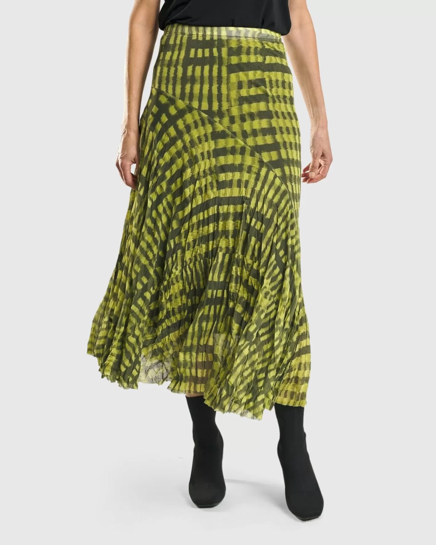 Bohemia Swing Skirt, Yellow-ALEMBIKA Flash Sale