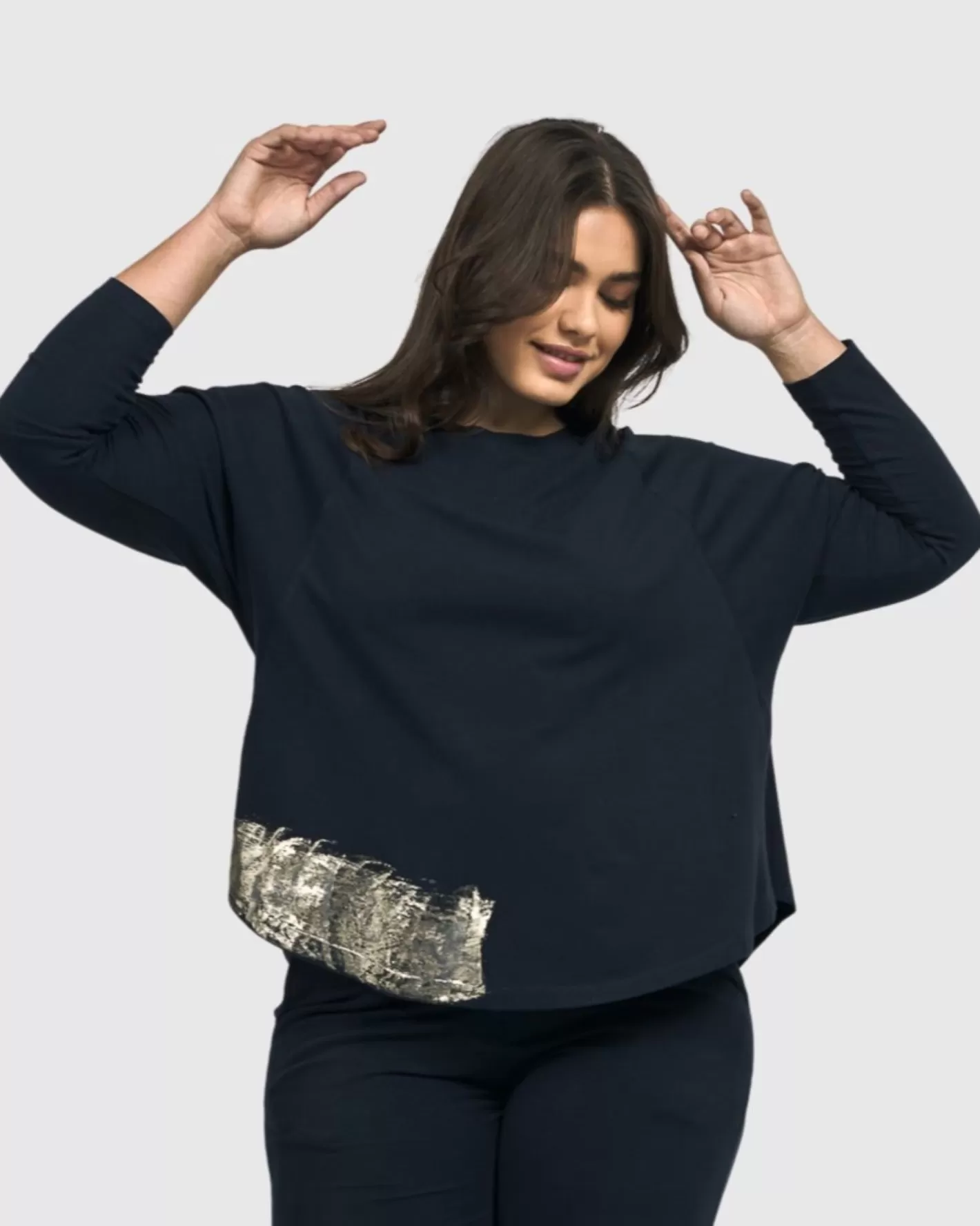 Calumet Relaxed Top, Navy-ALEMBIKA Fashion