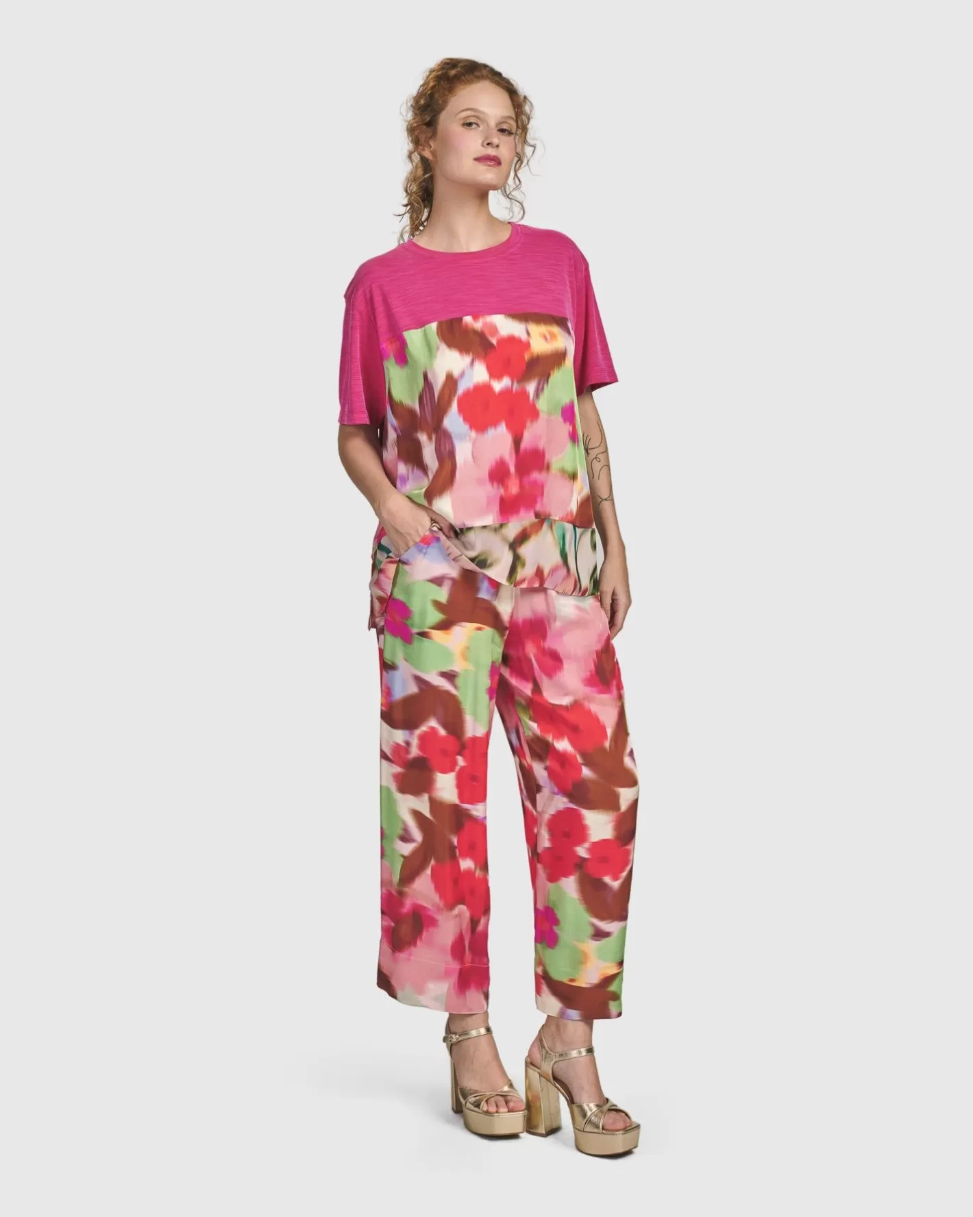 Cherry Blossom Pants, Blush-ALEMBIKA Discount