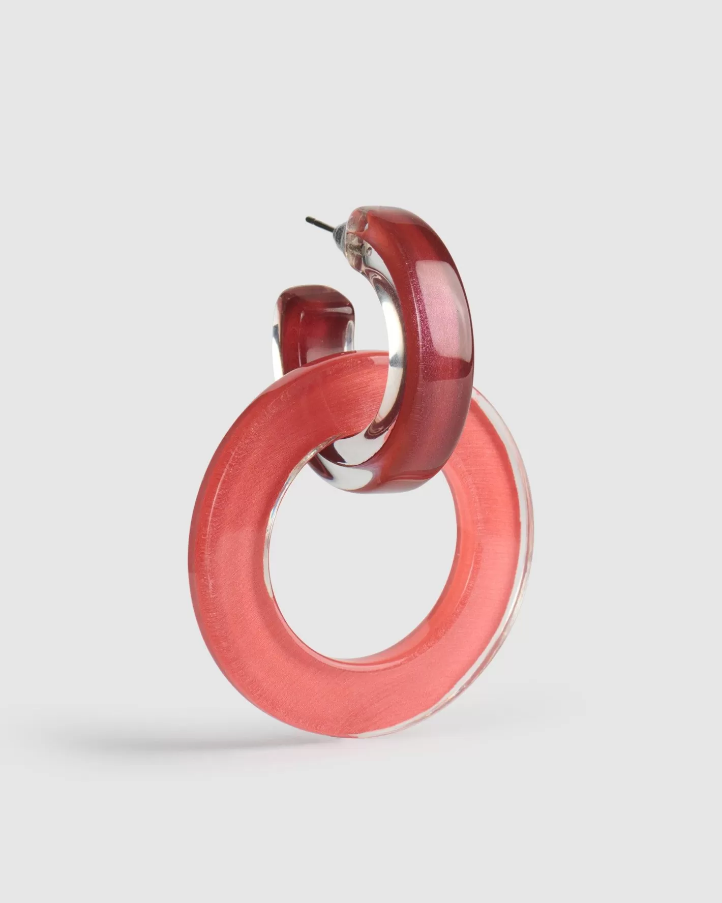 Circle Duet Earrings, Coral-ALEMBIKA Cheap