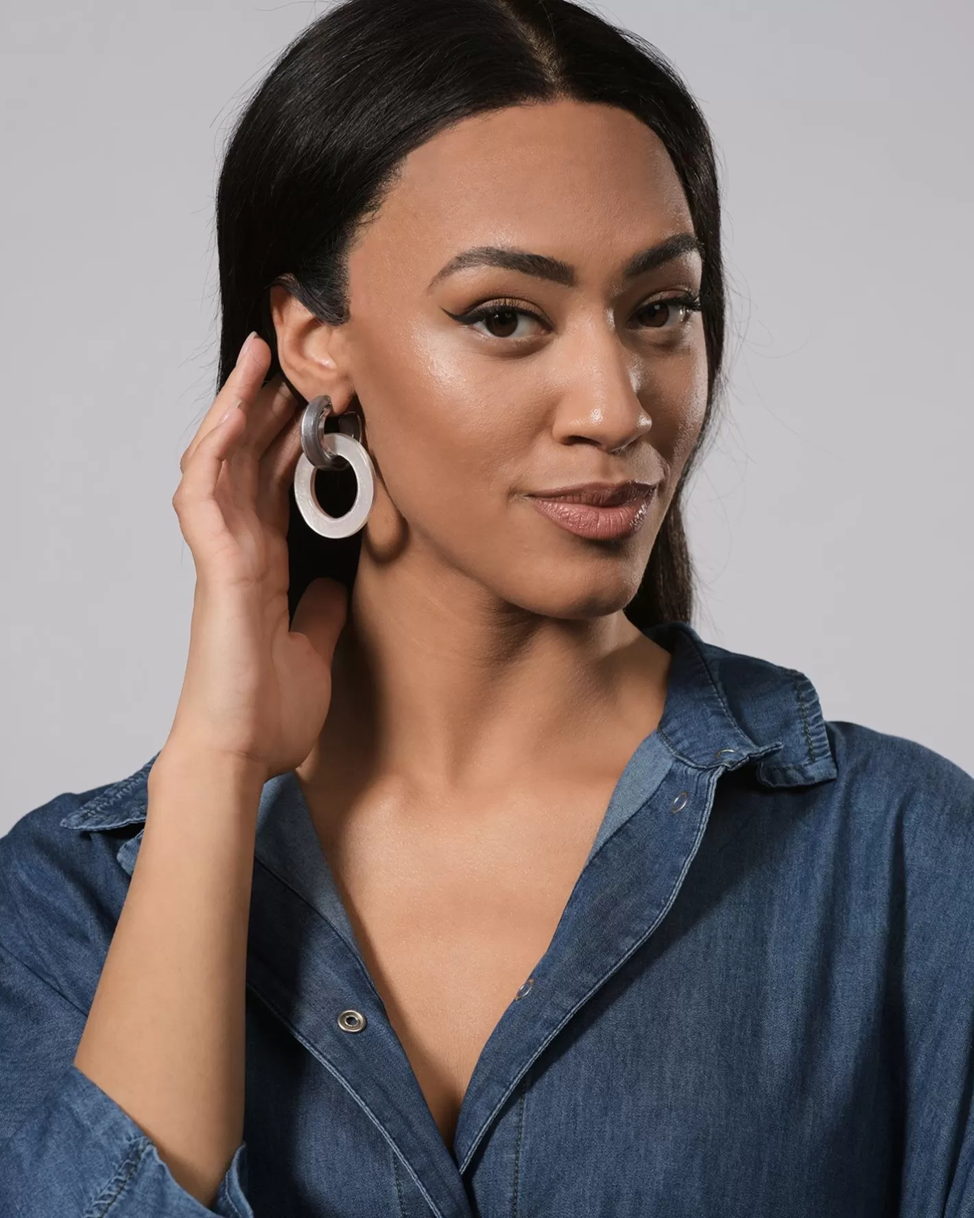 Circle Duet Earrings, Frost-ALEMBIKA Discount