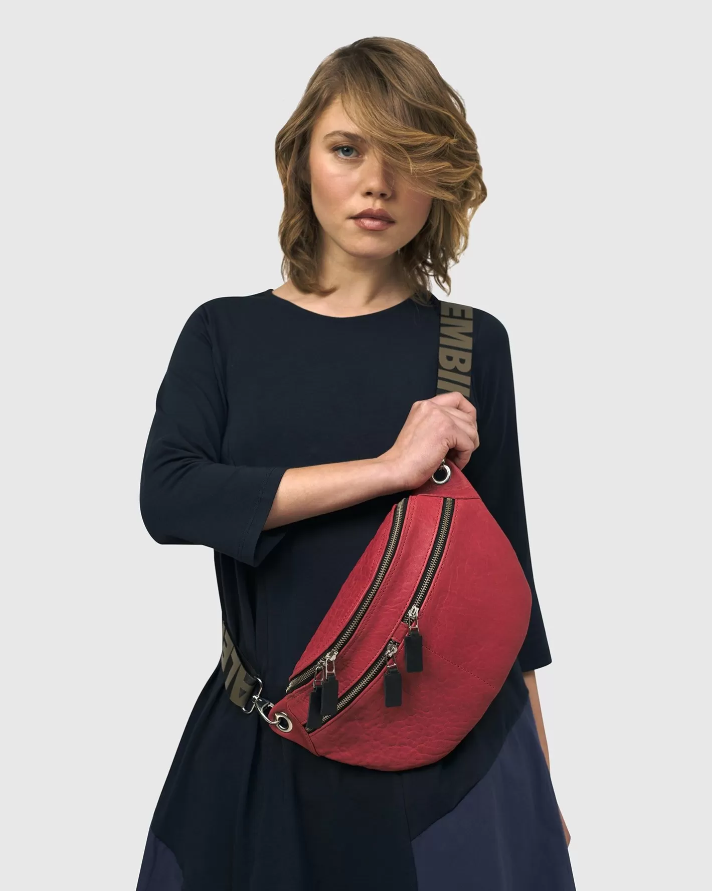 Crossbody Sling Bag, Vermillion-ALEMBIKA Store