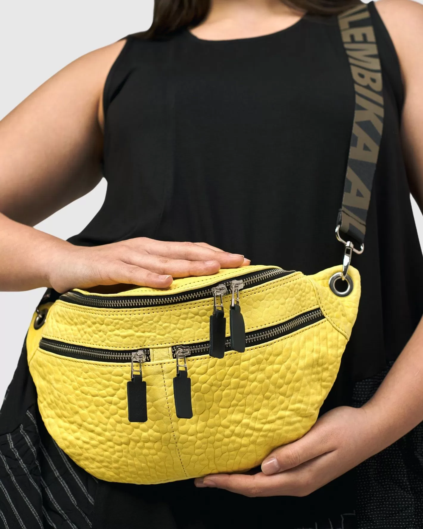 Crossbody Sling Bag, Yellow-ALEMBIKA Best Sale