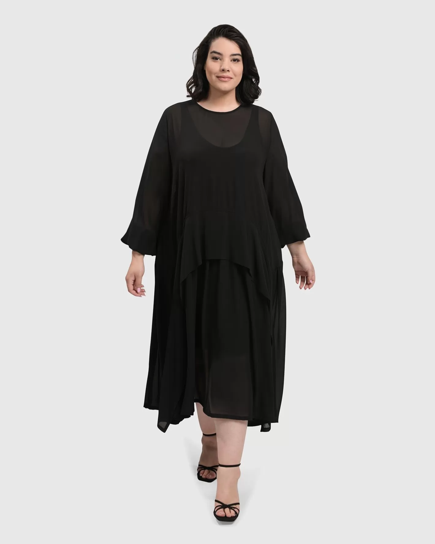 Cultured Club Popover Dress, Black-ALEMBIKA Sale