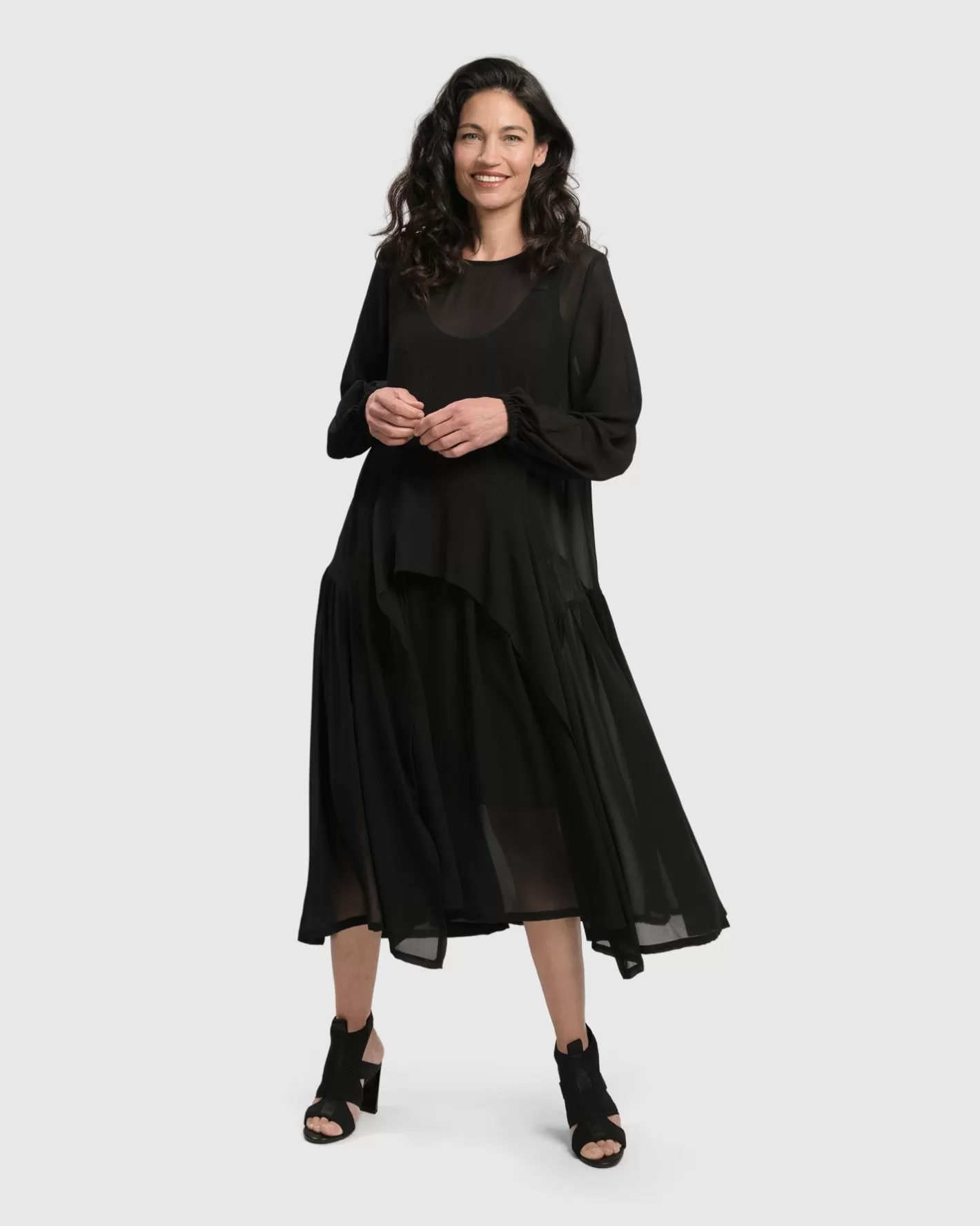 Cultured Club Popover Dress, Black-ALEMBIKA Sale