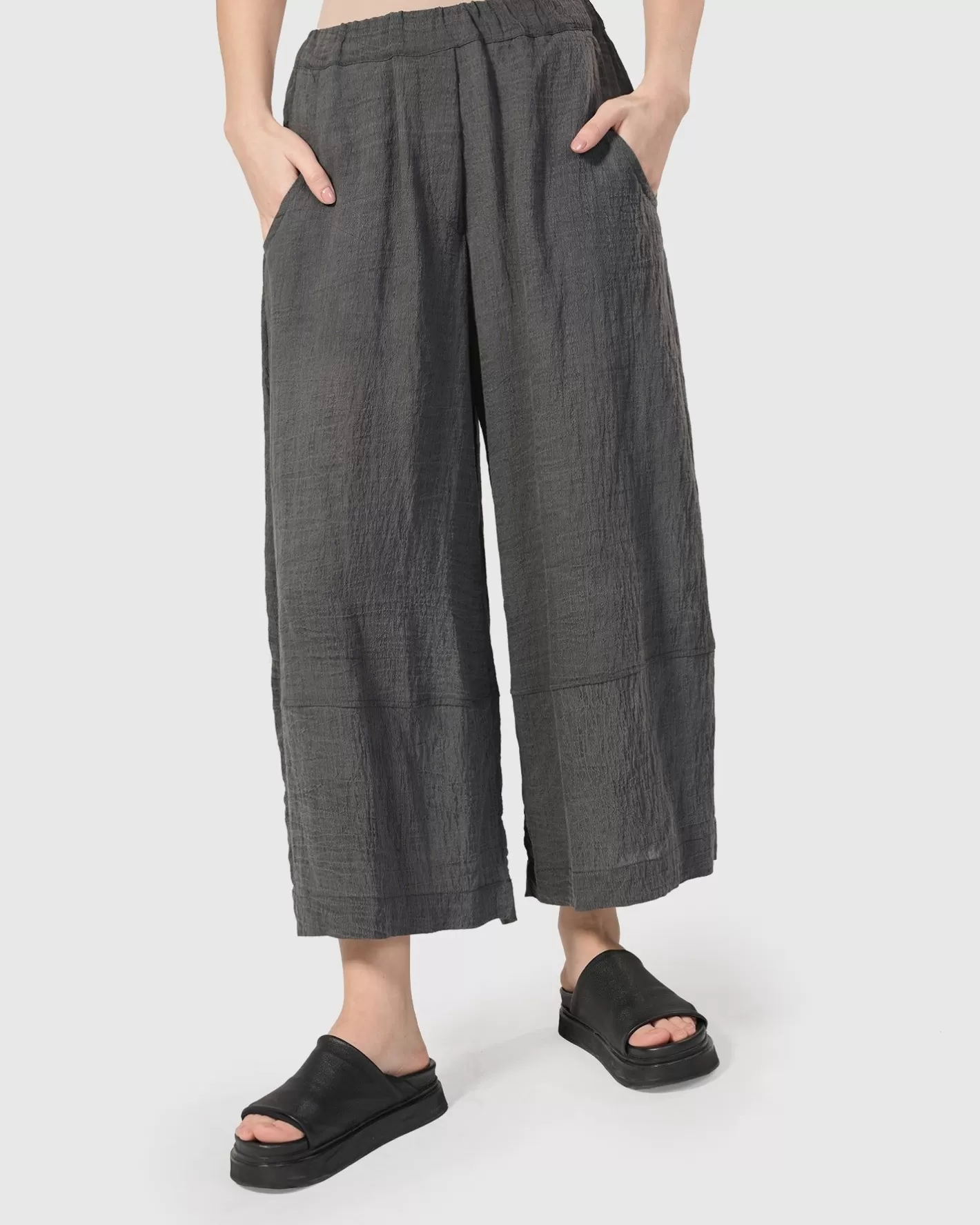 Dana Palazzo Pants, Dove Grey-ALEMBIKA Online