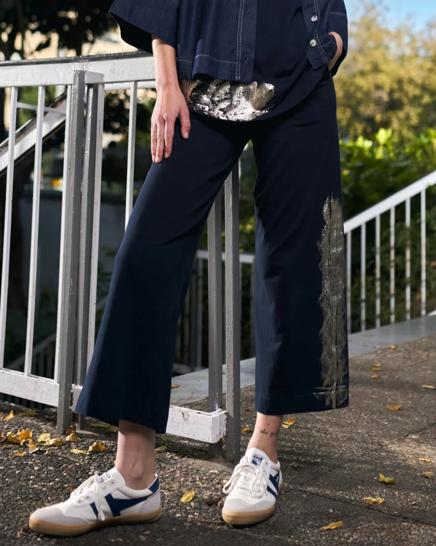 Denver Cropped Pants, Navy-ALEMBIKA Best Sale