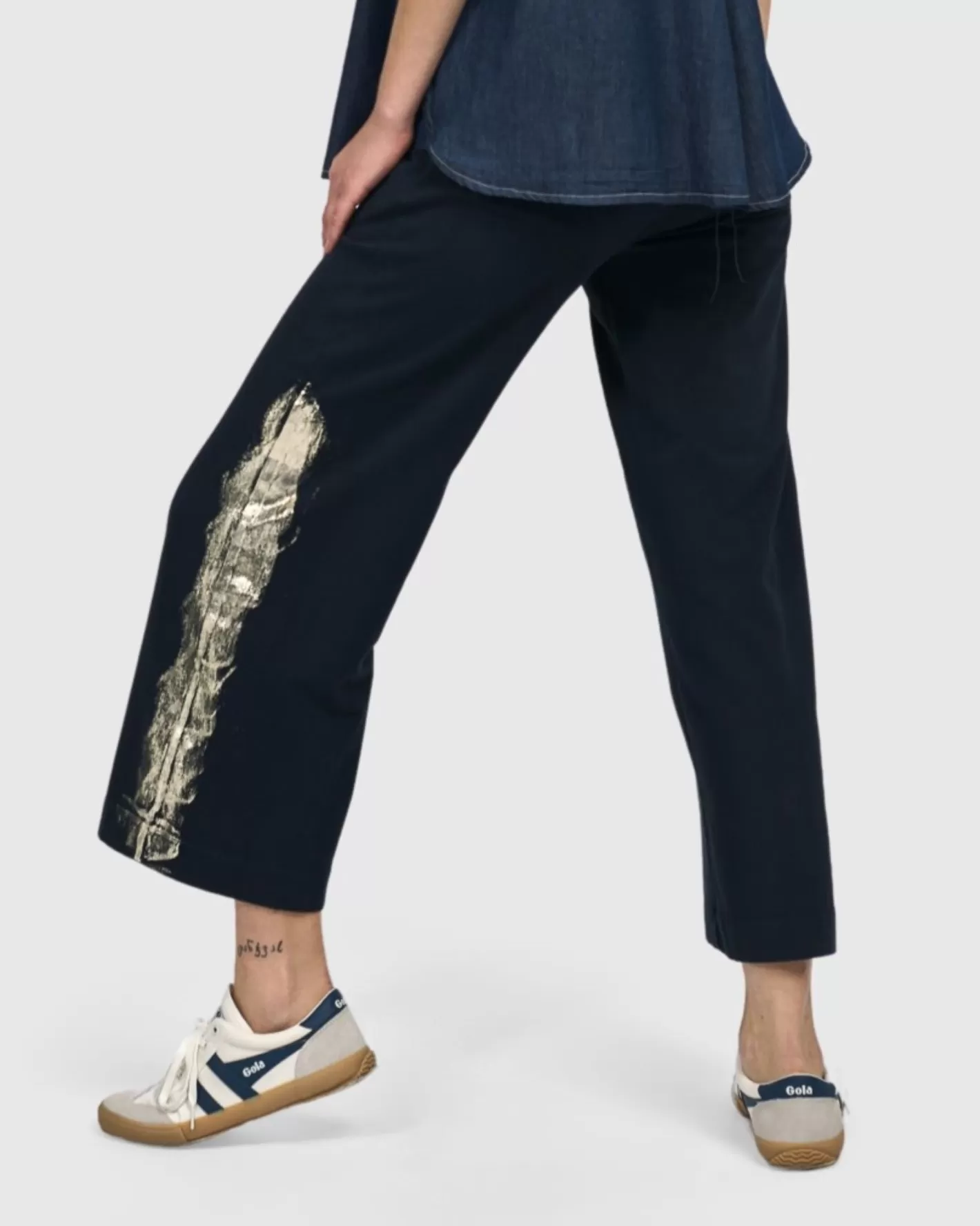 Denver Cropped Pants, Navy-ALEMBIKA Best Sale