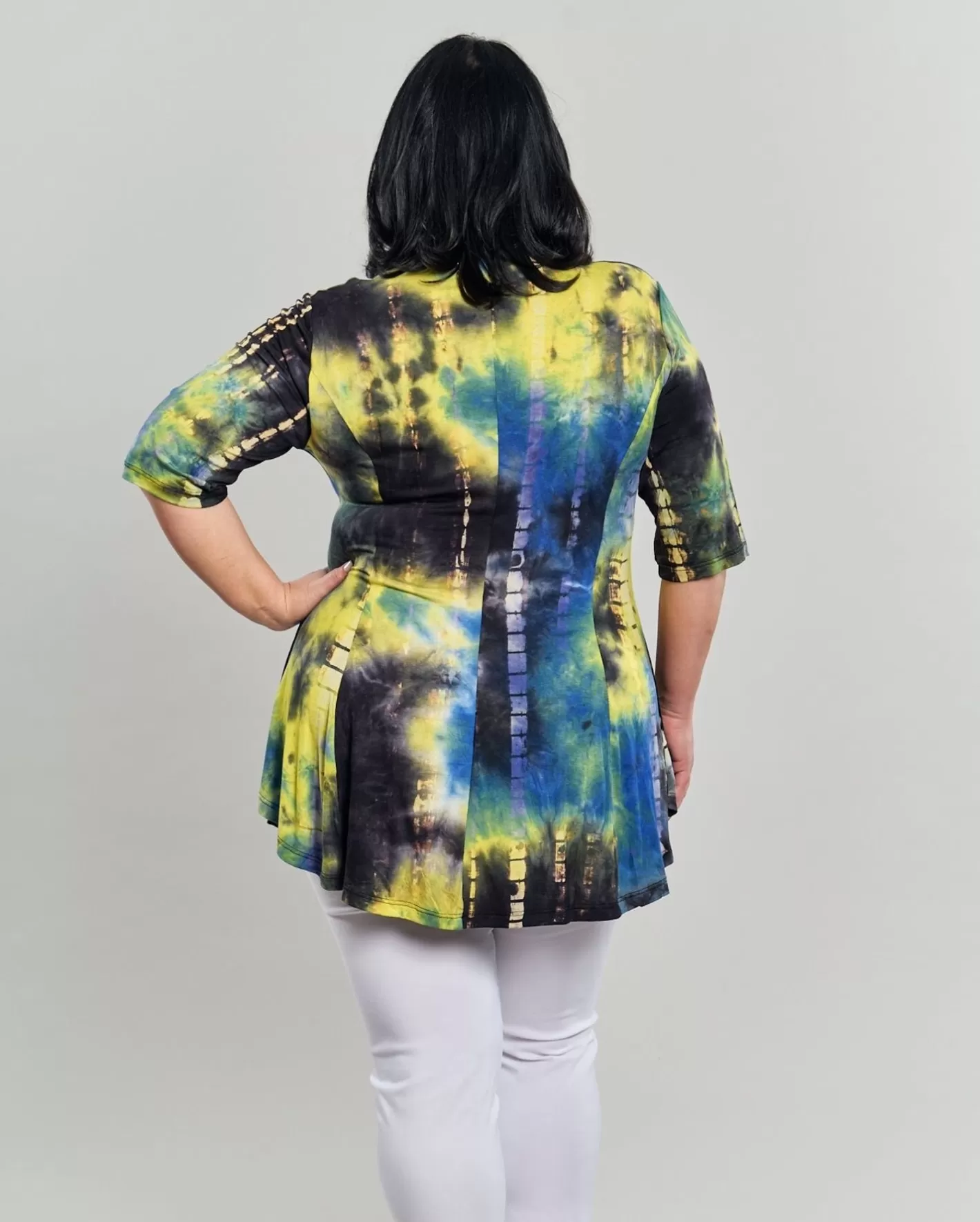 Dreamy V-Neck Top, Tie Dye-ALEMBIKA Shop