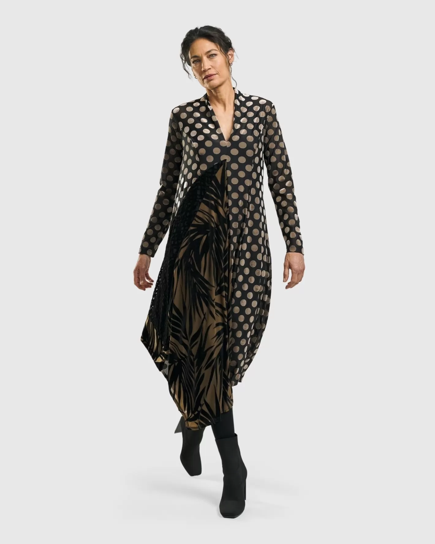 Equinox Cocoon Dress, Gold-ALEMBIKA Flash Sale