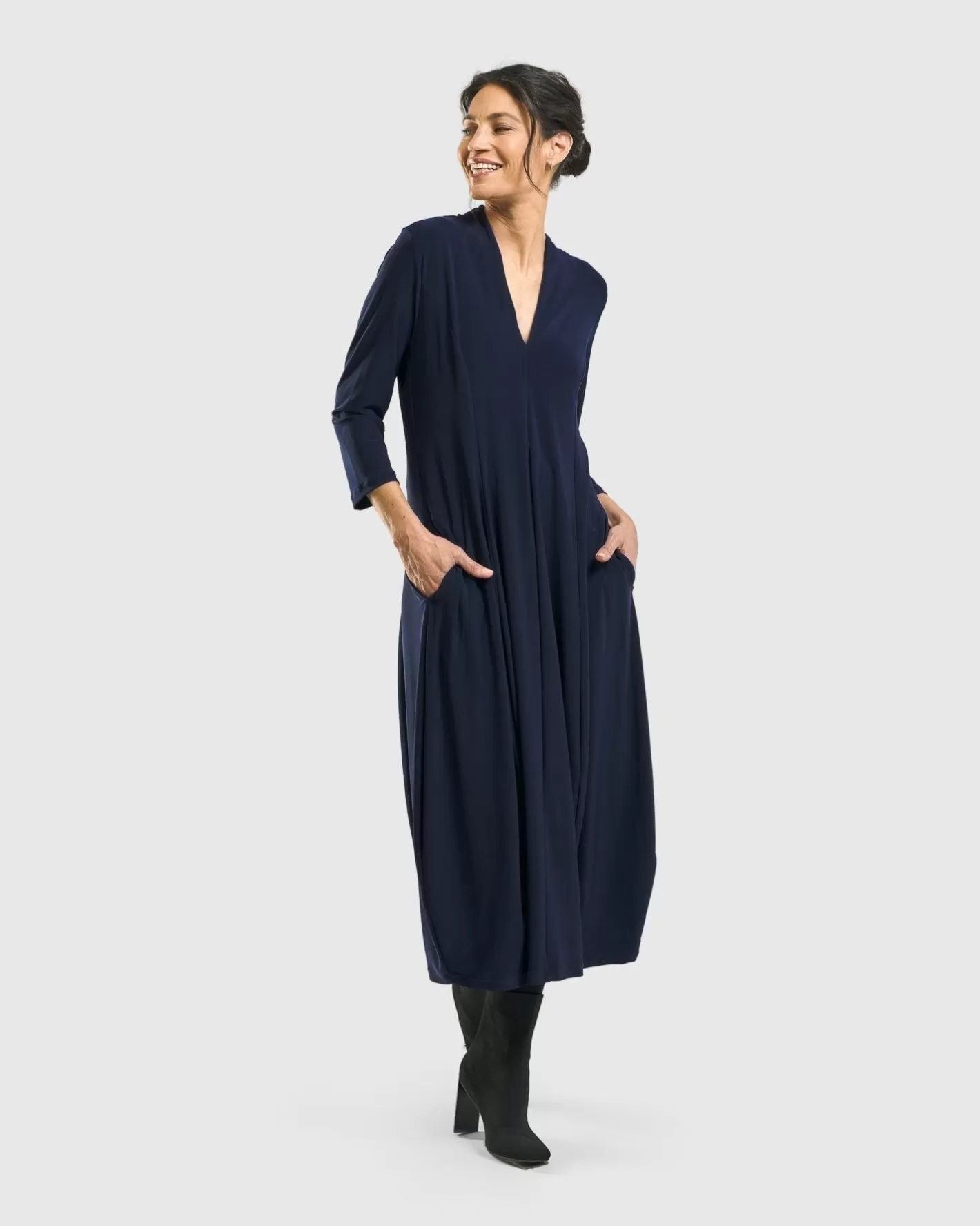 Essential Cocoon Dress, Night-ALEMBIKA Best Sale