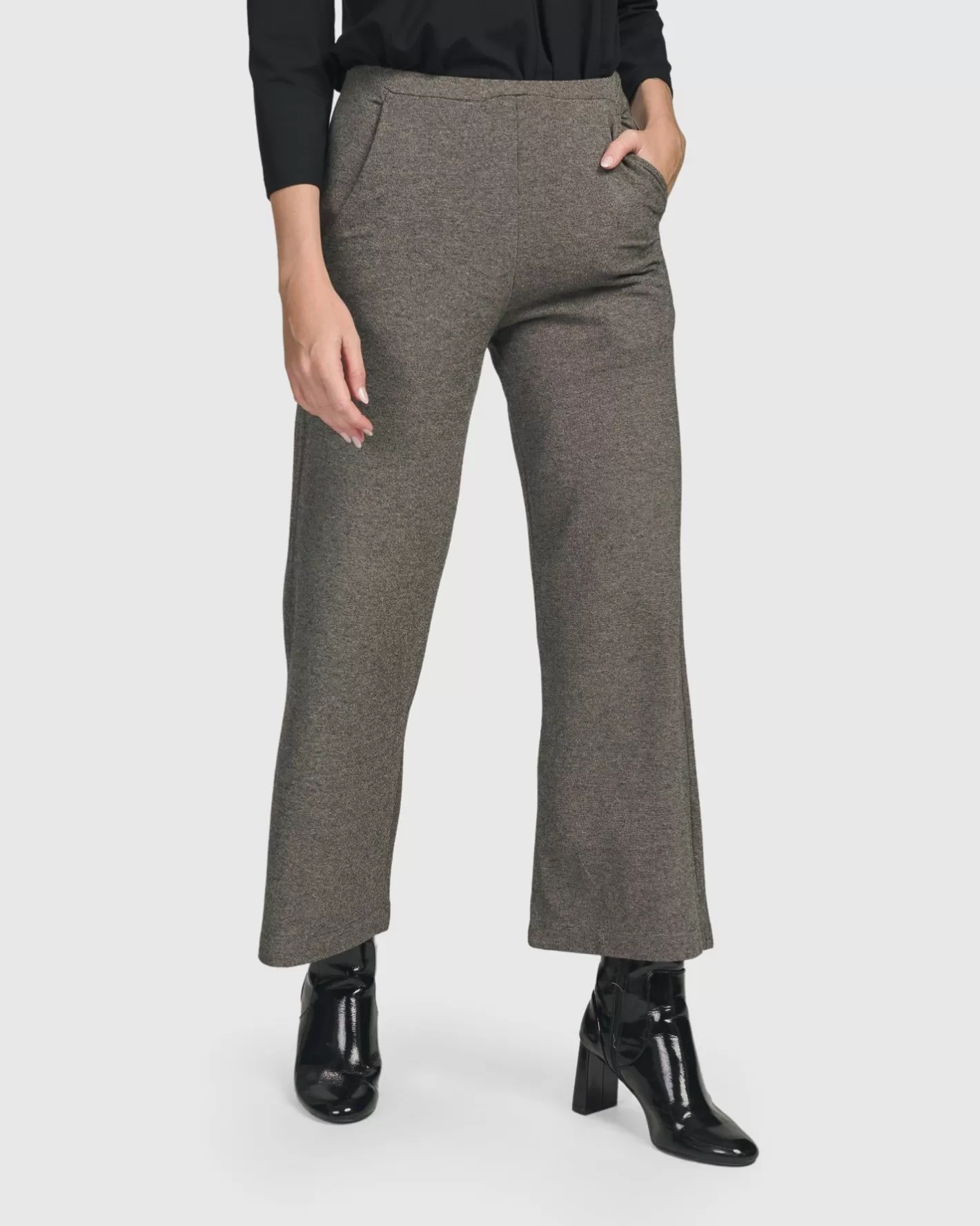 Essential Cropped Pants, Fog-ALEMBIKA Fashion