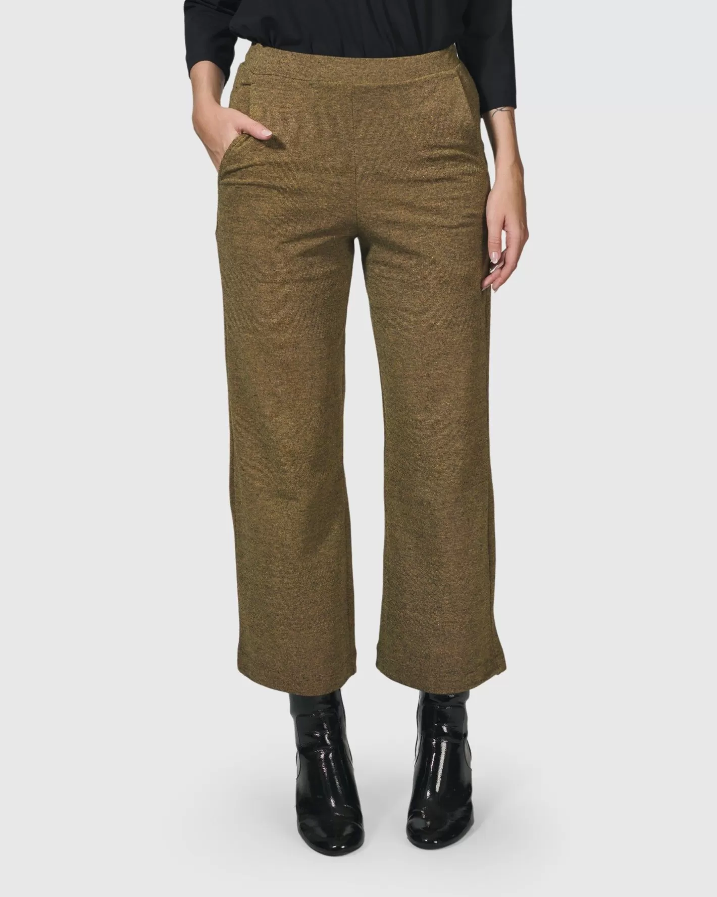 Essential Cropped Pants, Honey-ALEMBIKA Cheap