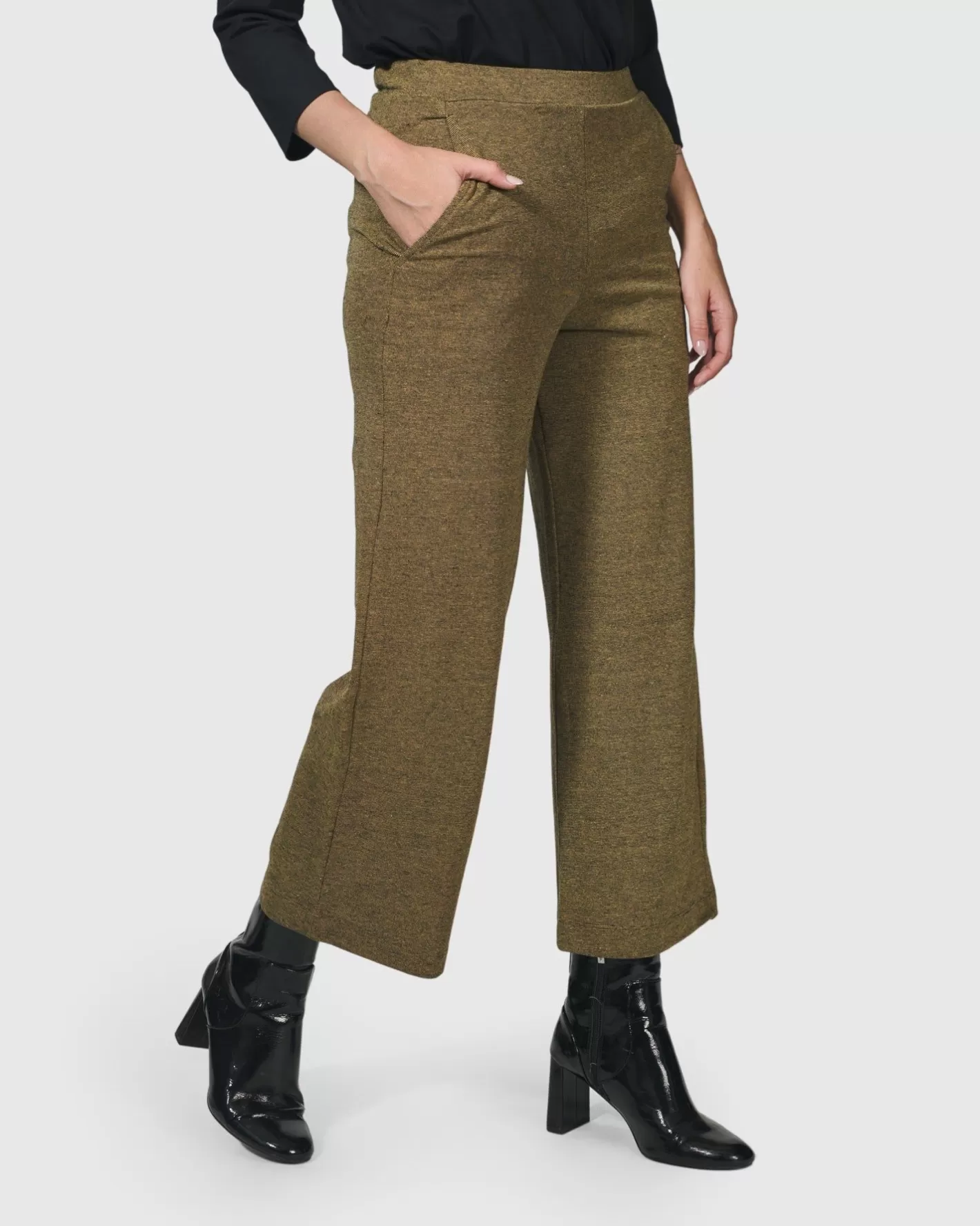 Essential Cropped Pants, Honey-ALEMBIKA Cheap