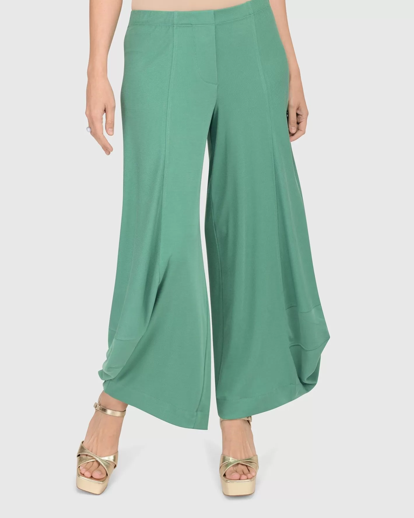 Essential Go-To Cupro Punto Pants, Seafoam-ALEMBIKA Discount