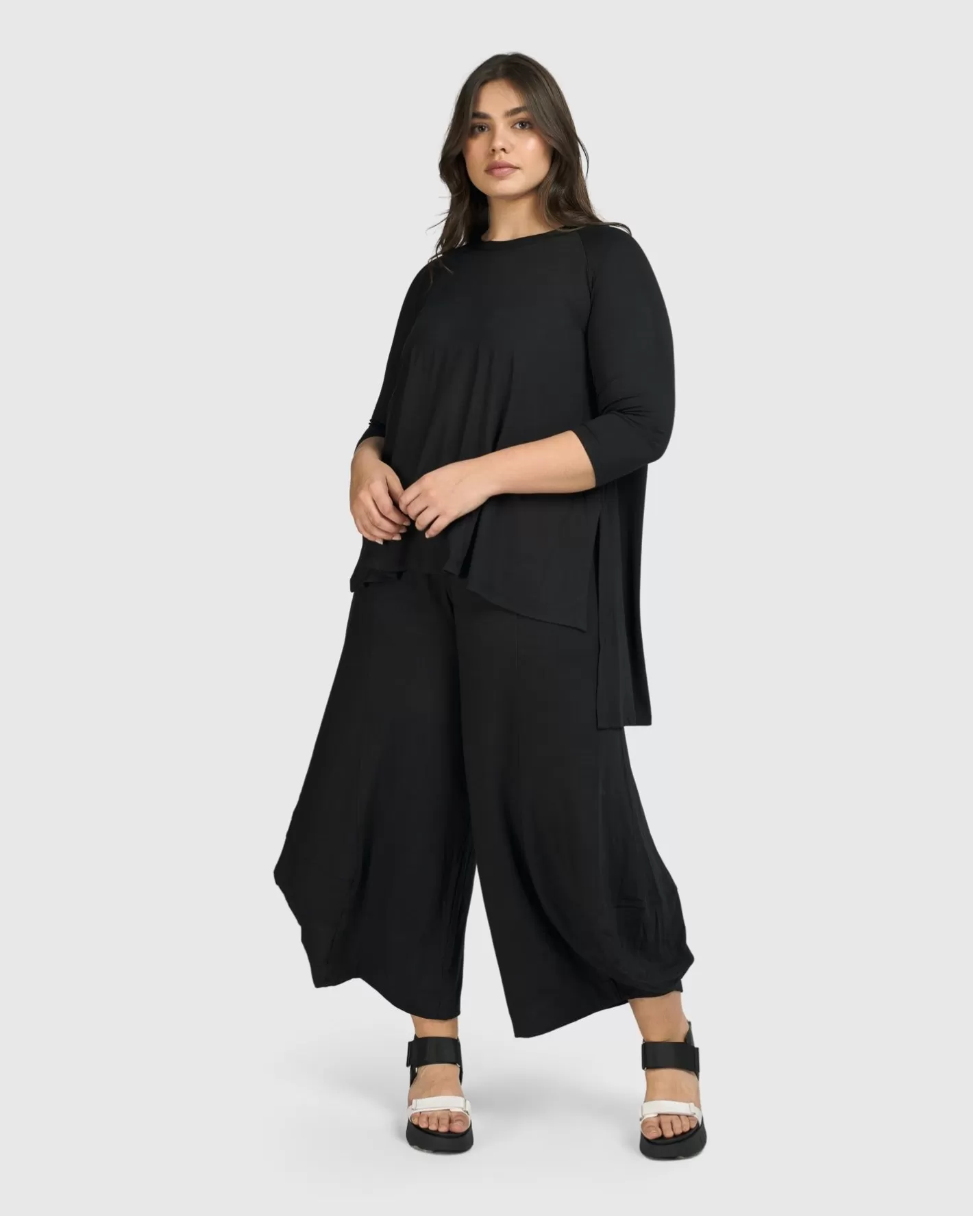 Essential Hi-Lo Top, Black-ALEMBIKA Best Sale