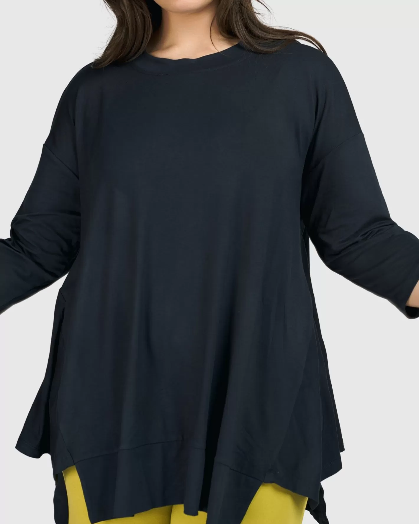 Essential Oversized Trapeze Top, Ocean-ALEMBIKA Clearance