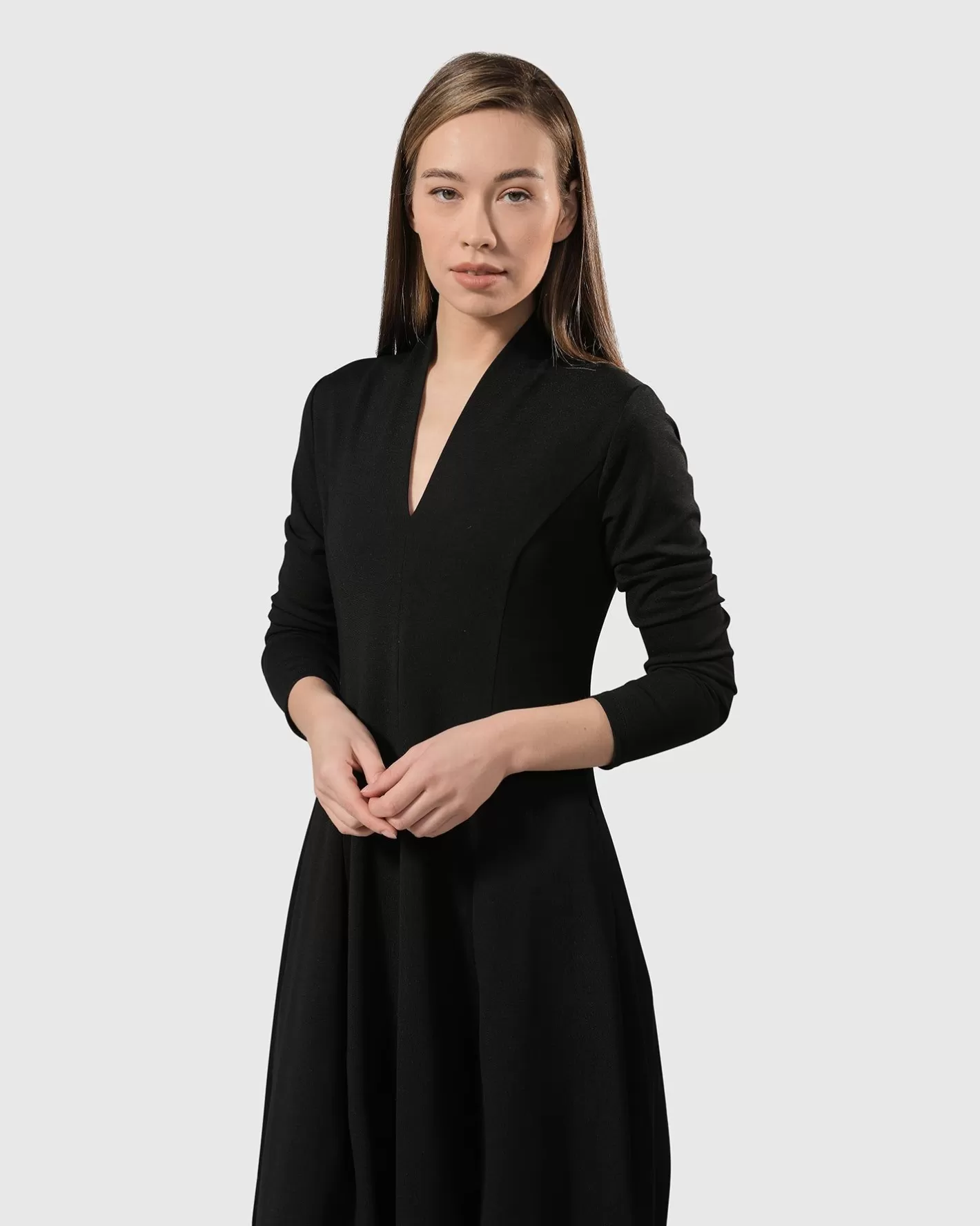 Essential Pockets Cocoon Dress, Black-ALEMBIKA Online