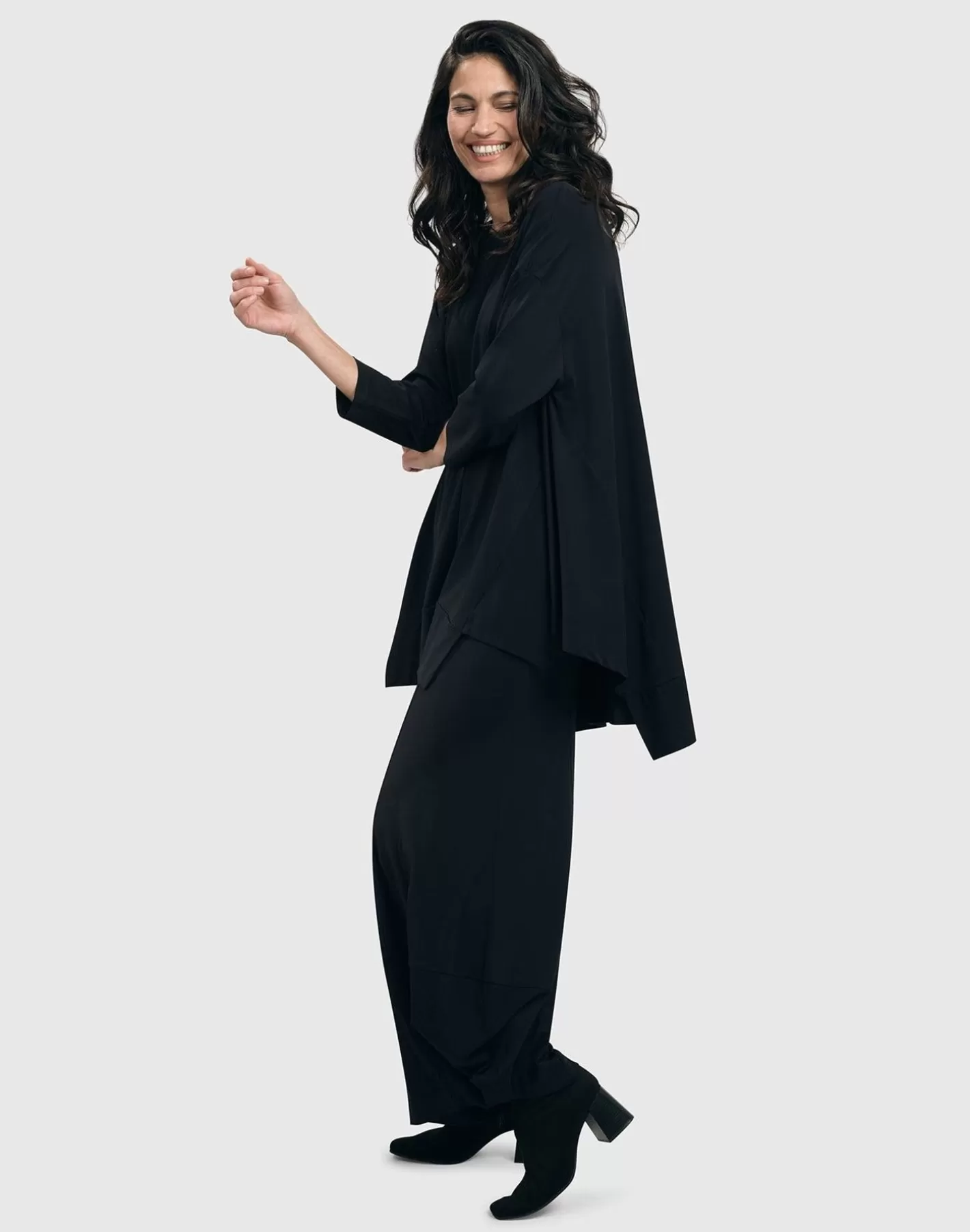 Essential Punto Pants, Tall, Black-ALEMBIKA Store