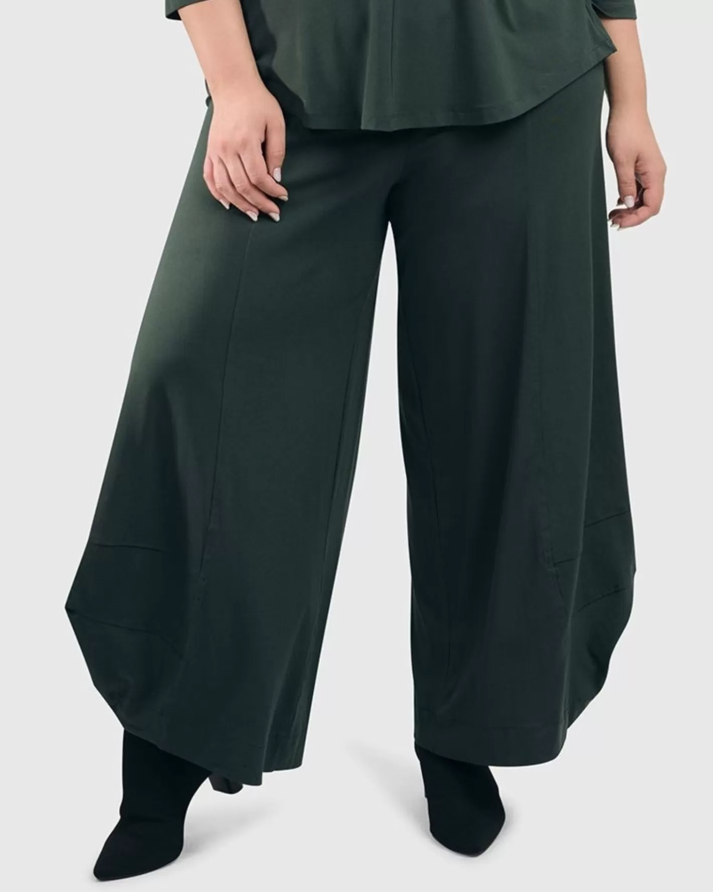 Essential Punto Pants, Tall, Green-ALEMBIKA Clearance