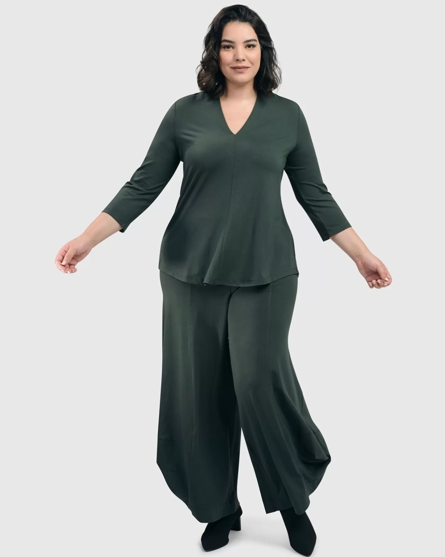 Essential Punto Pants, Tall, Green-ALEMBIKA Clearance