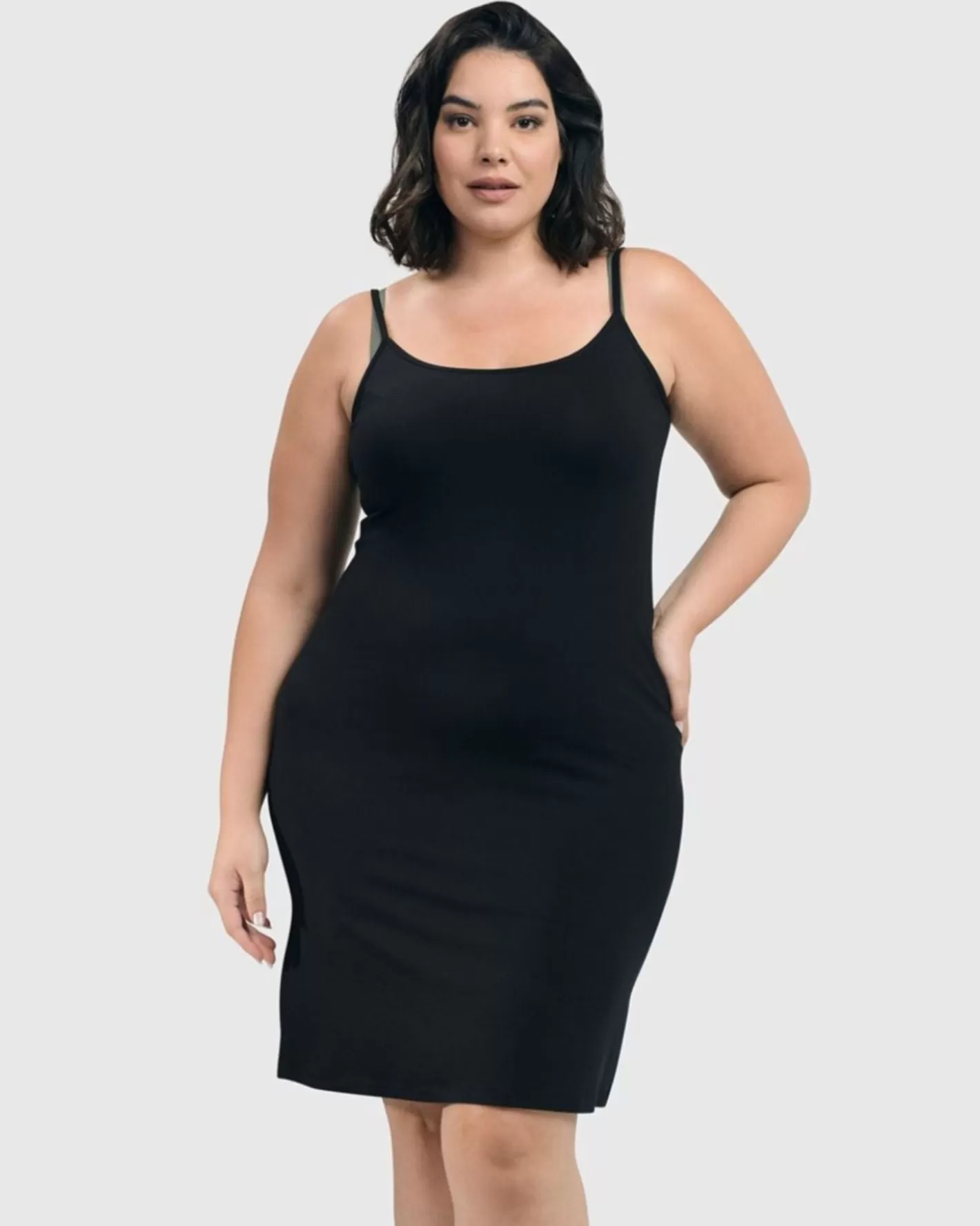 Essential Slip Dress, Black-ALEMBIKA Store