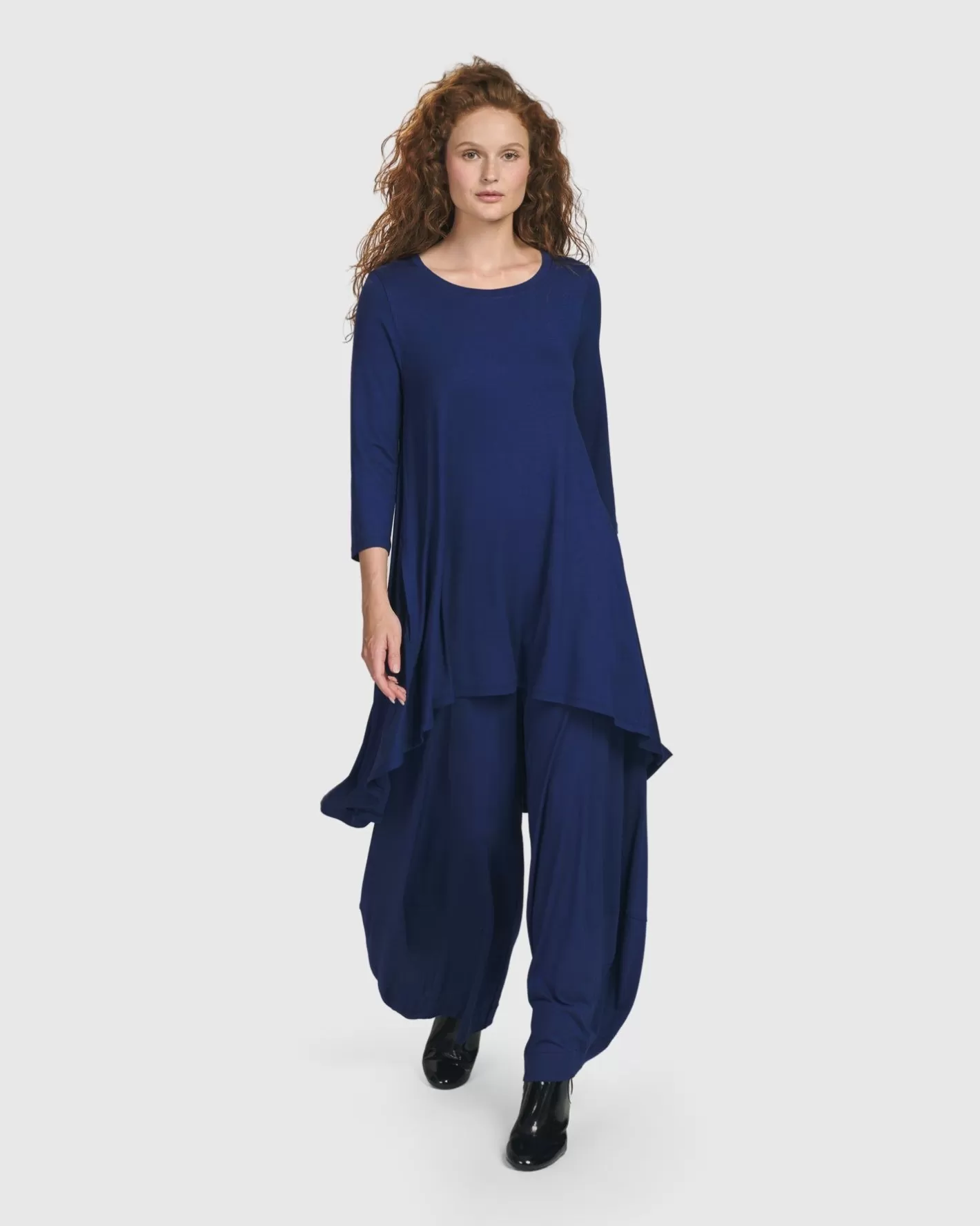 Essential Swing Tunic Top, Royal Blue-ALEMBIKA Best