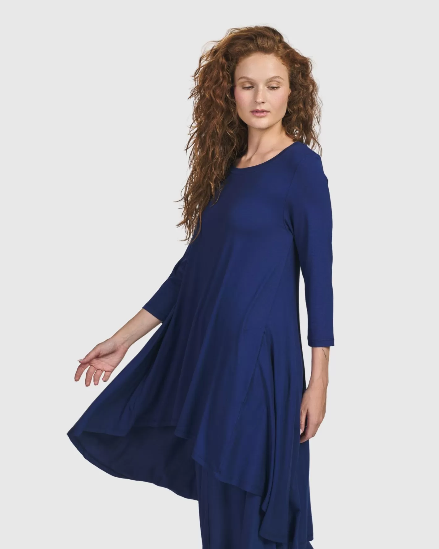 Essential Swing Tunic Top, Royal Blue-ALEMBIKA Best