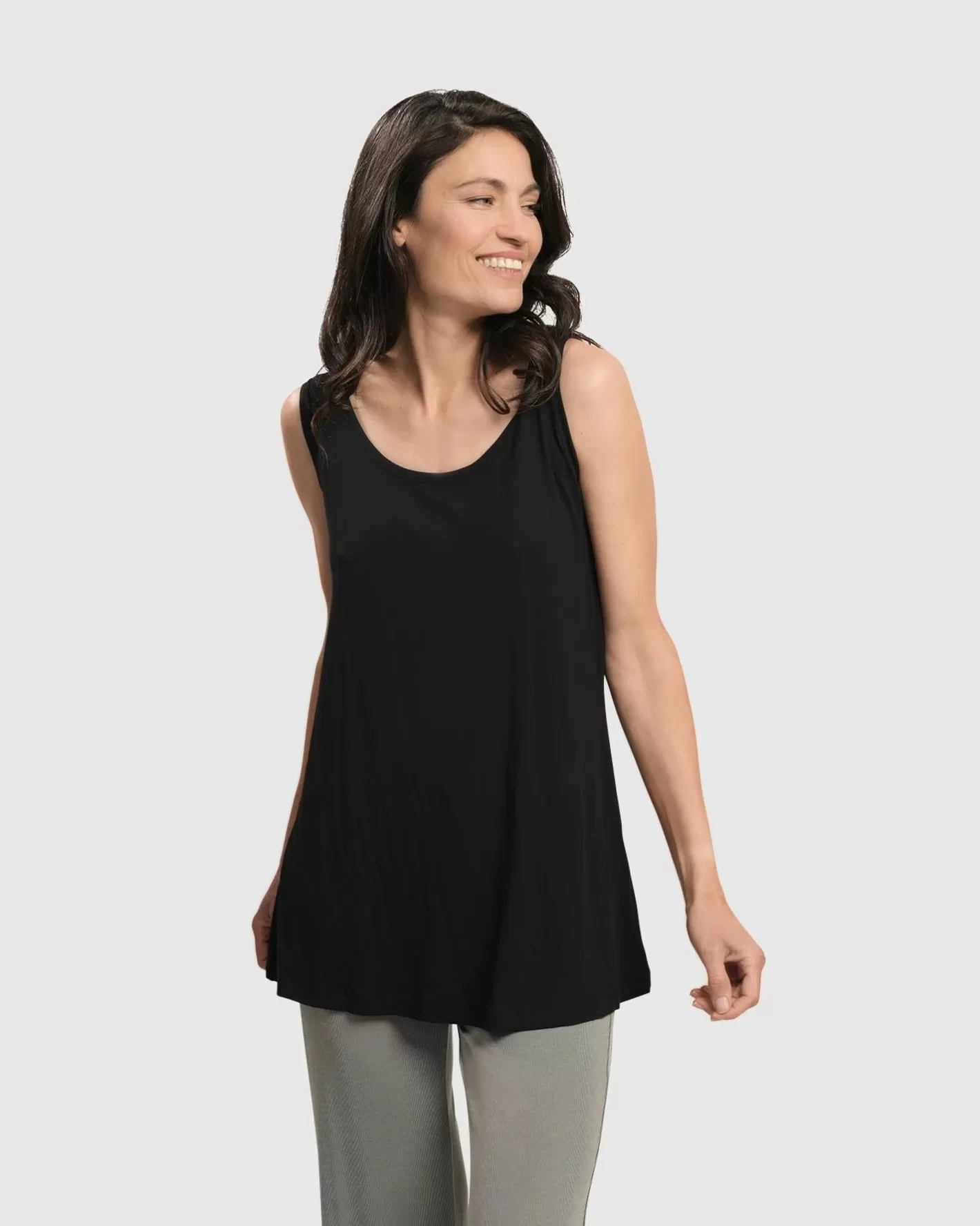 Essential Tank Top, Black-ALEMBIKA Outlet