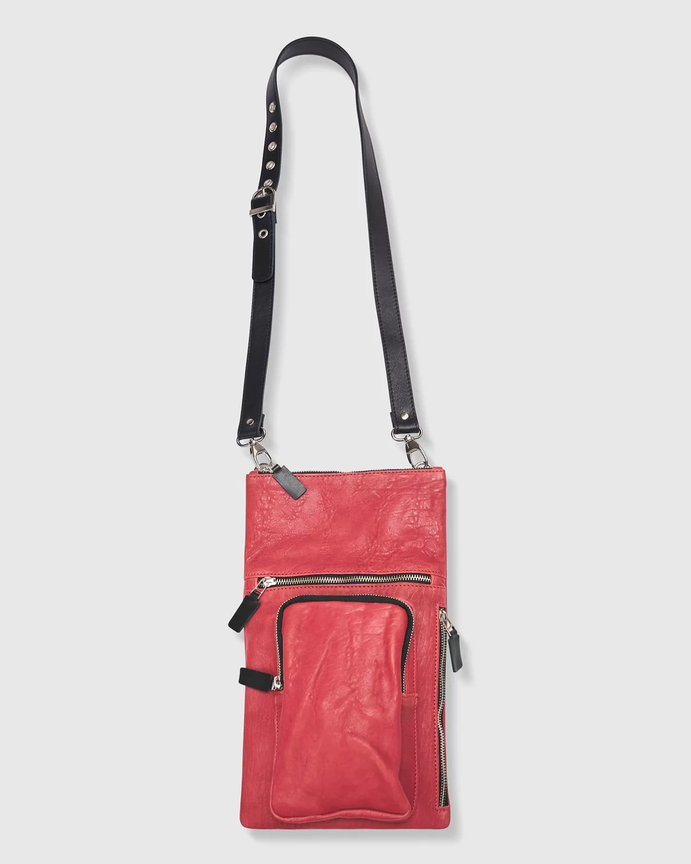 Flat Stash Pouch Bag, Vermillion-ALEMBIKA Clearance