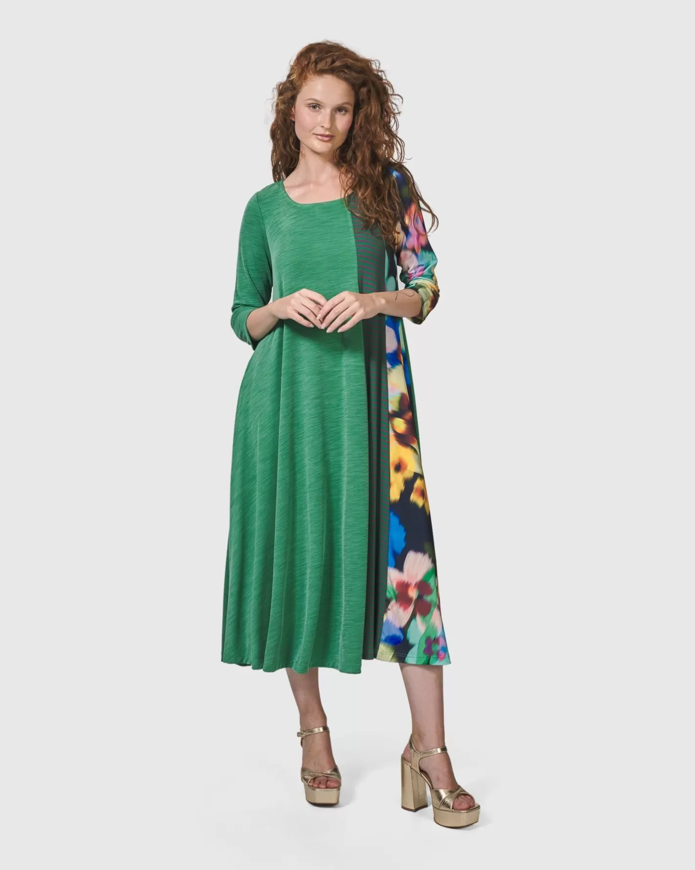 Forget-Me-Not A-Line Maxi Dress, Garden-ALEMBIKA Cheap