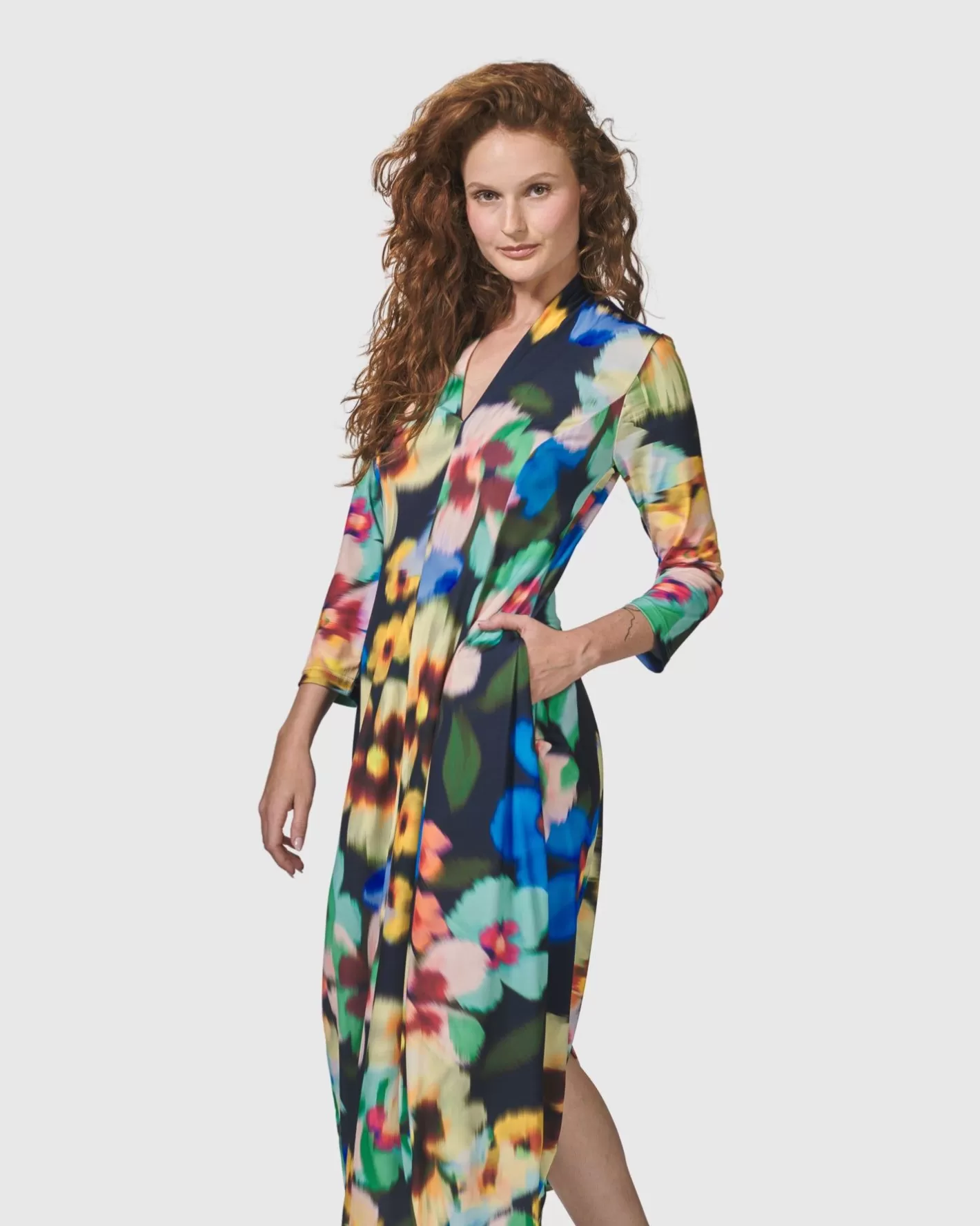 Forget-Me-Not Cocoon Dress, Garden-ALEMBIKA Best Sale