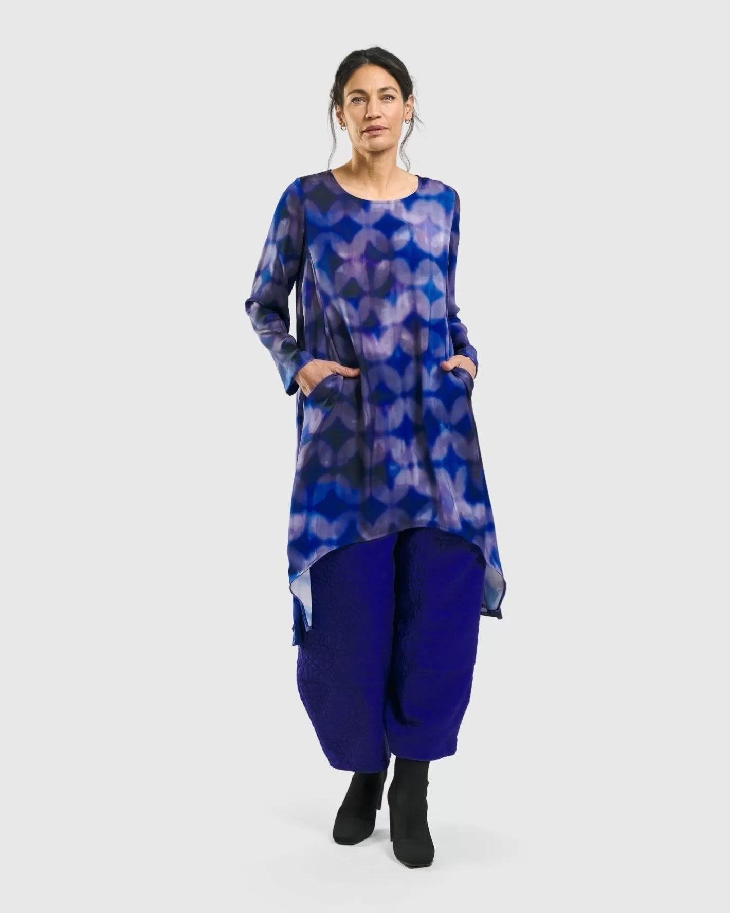 Gemstone Tunic Top, Royal-ALEMBIKA Best Sale