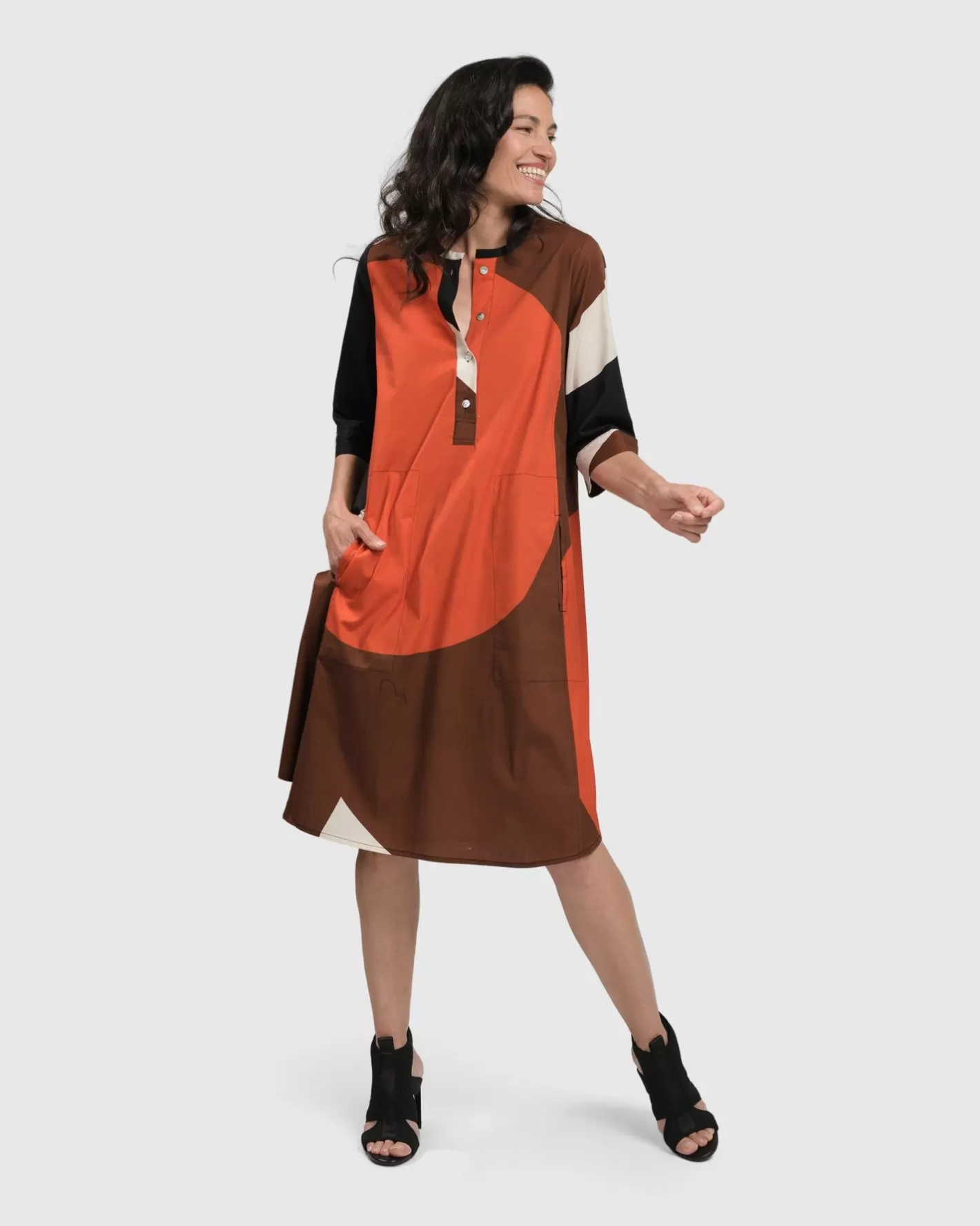 Ginny Oversized Shift Dress, Blossom-ALEMBIKA Outlet