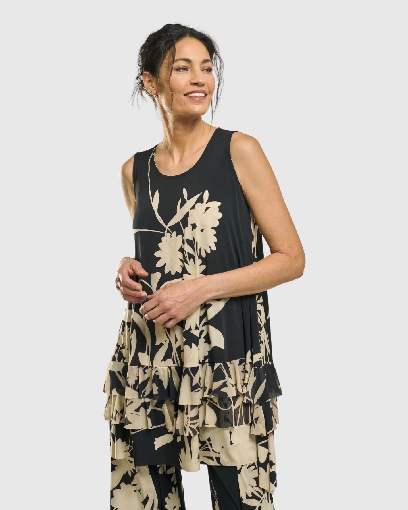 Goldfinch Sleeveless Top, Floral-ALEMBIKA Cheap