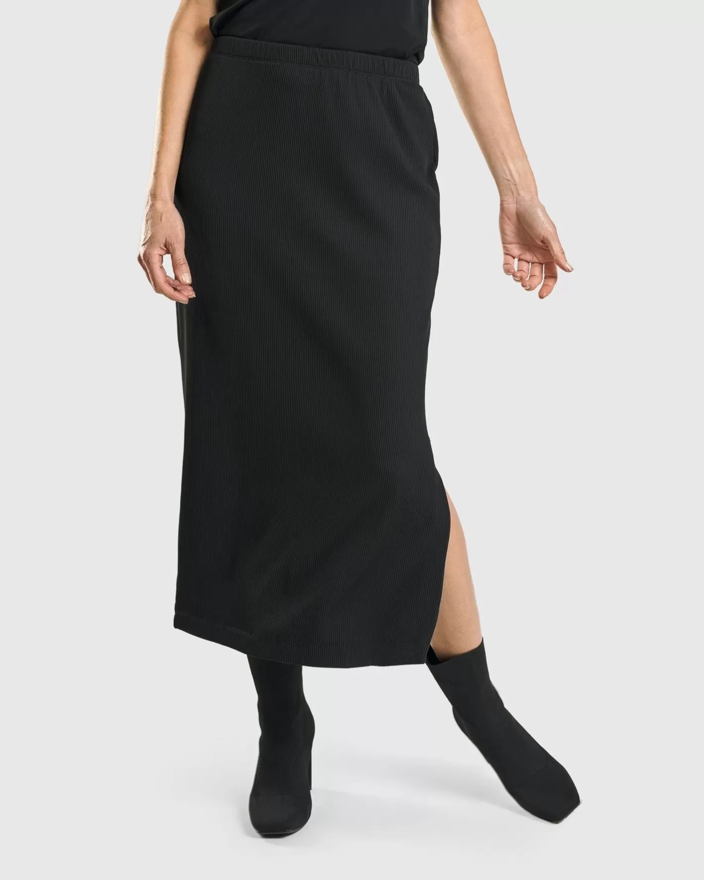 Goodfella Pencil Skirt, Black-ALEMBIKA Shop