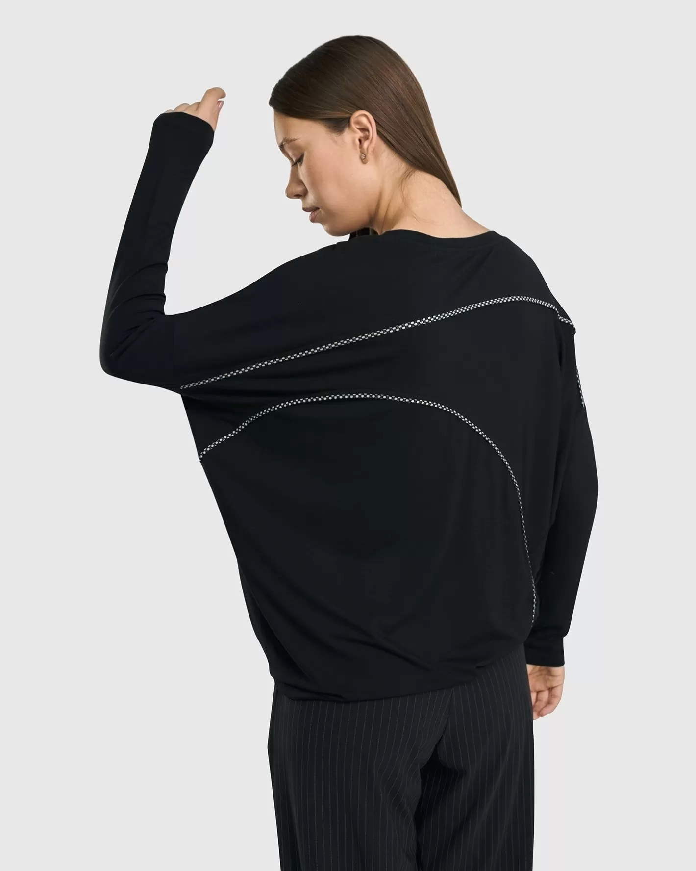 Go-To Drop Sleeve Top, Black-ALEMBIKA Online