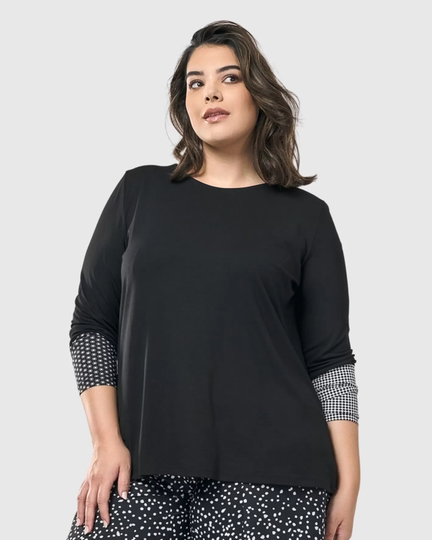 Go-To Long Sleeve Top, Mono-ALEMBIKA Hot