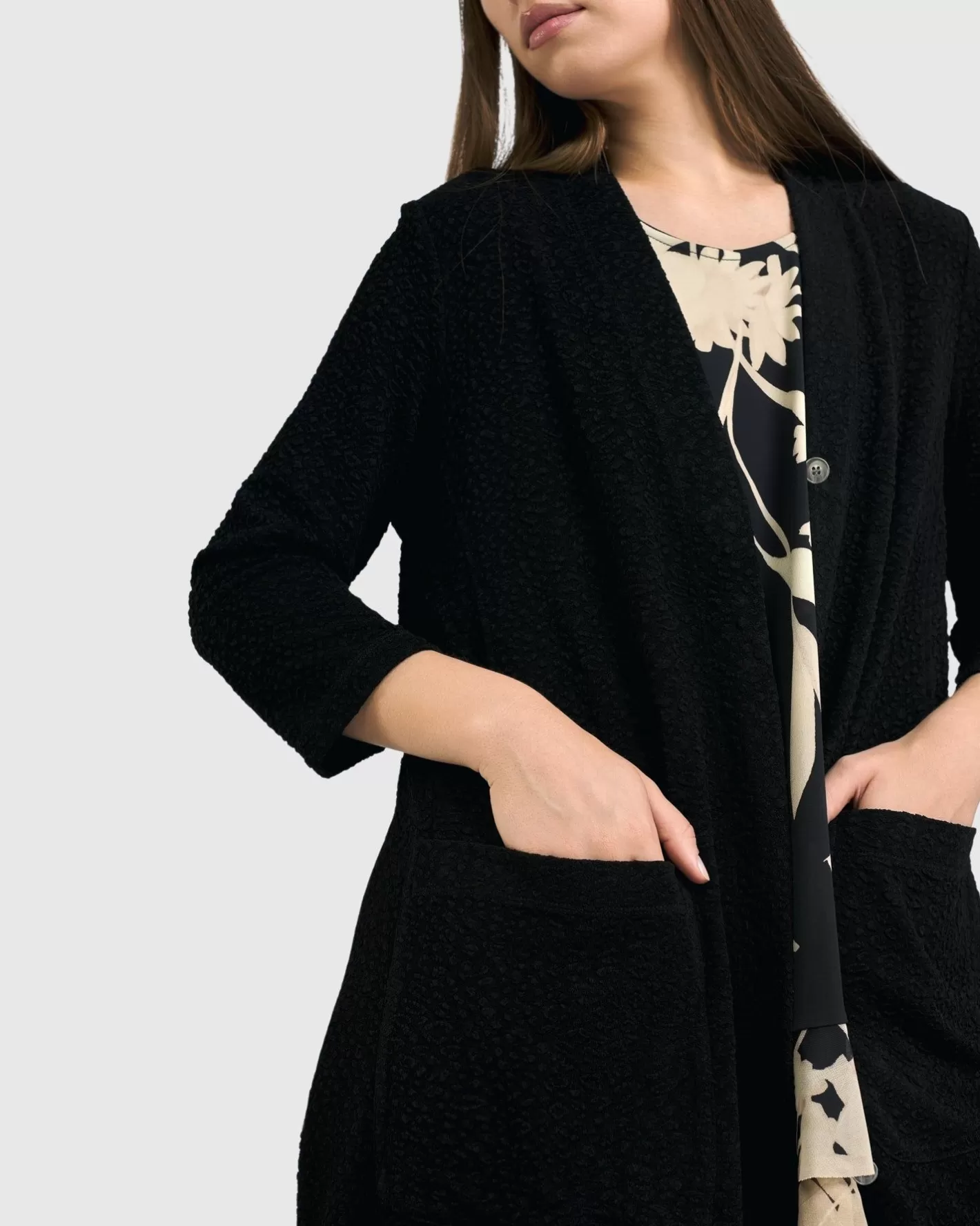 Granite Cardi Jacket, Black-ALEMBIKA Clearance