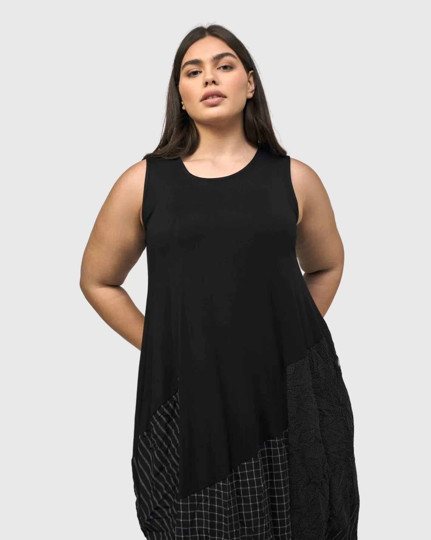 Hestia Sleeveless Cocoon Dress, Mix-ALEMBIKA Clearance