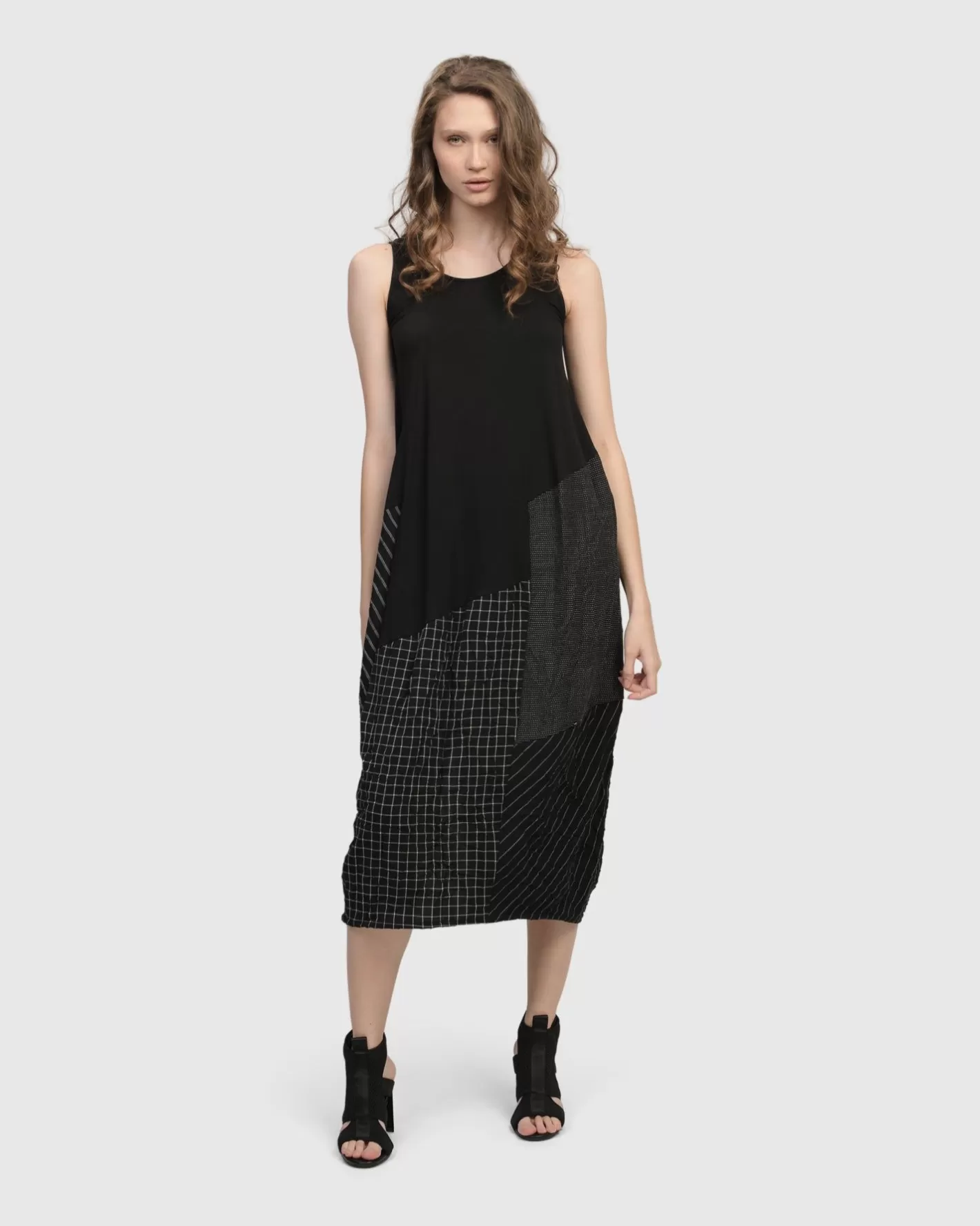 Hestia Sleeveless Cocoon Dress, Mix-ALEMBIKA Clearance