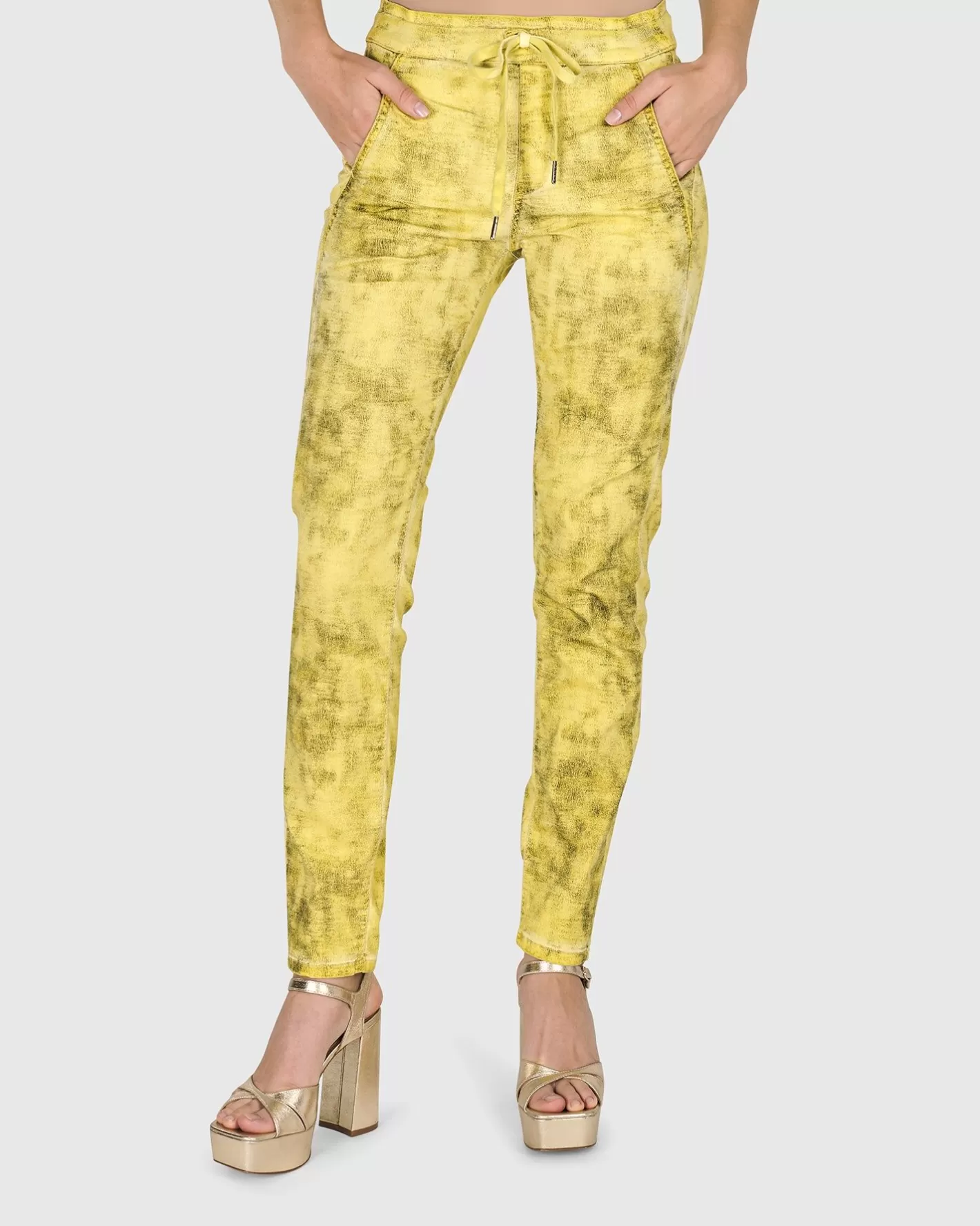 Iconic Stretch Jeans, Citron-ALEMBIKA Cheap