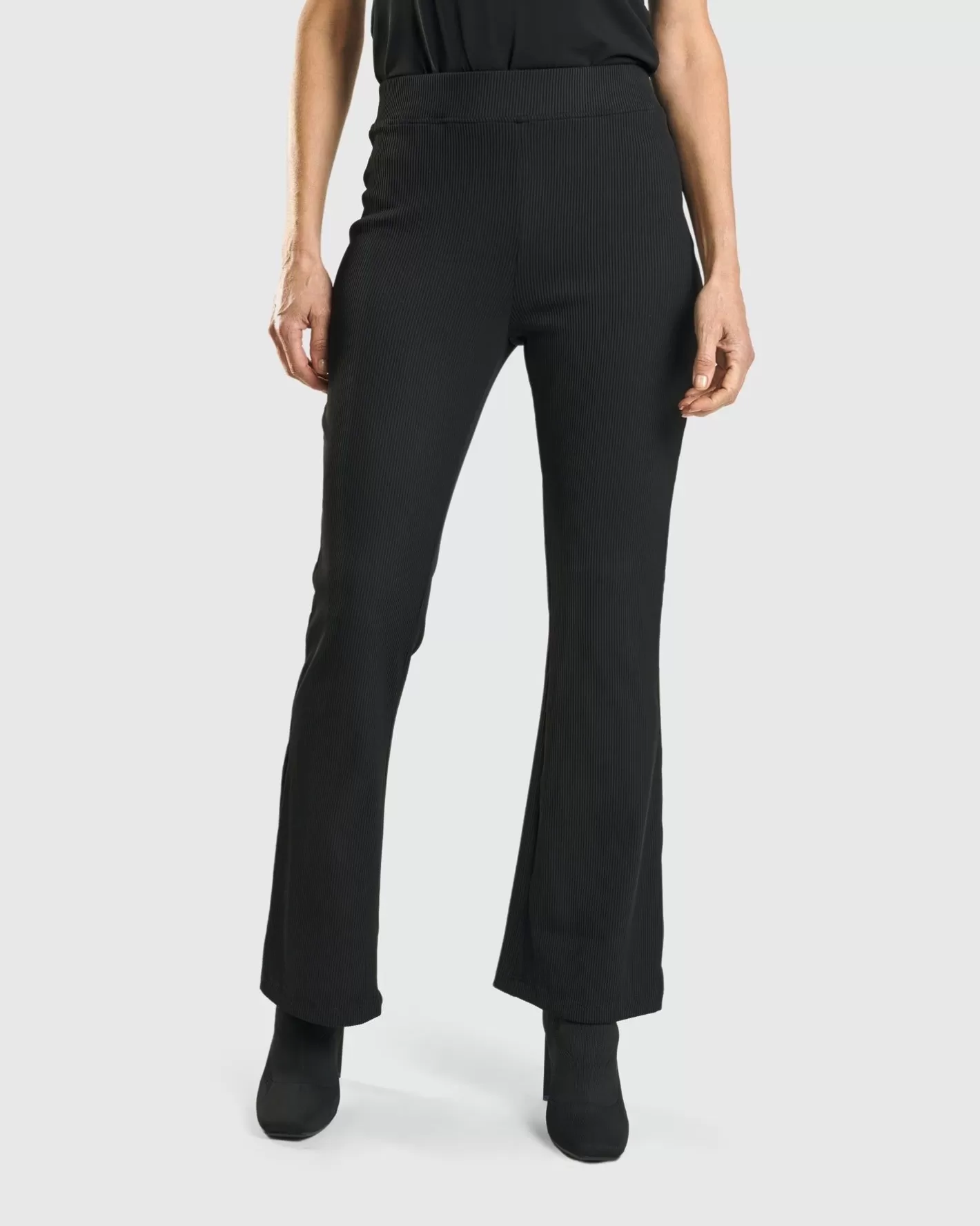 Kick Flare Curator Pants, Black-ALEMBIKA Cheap