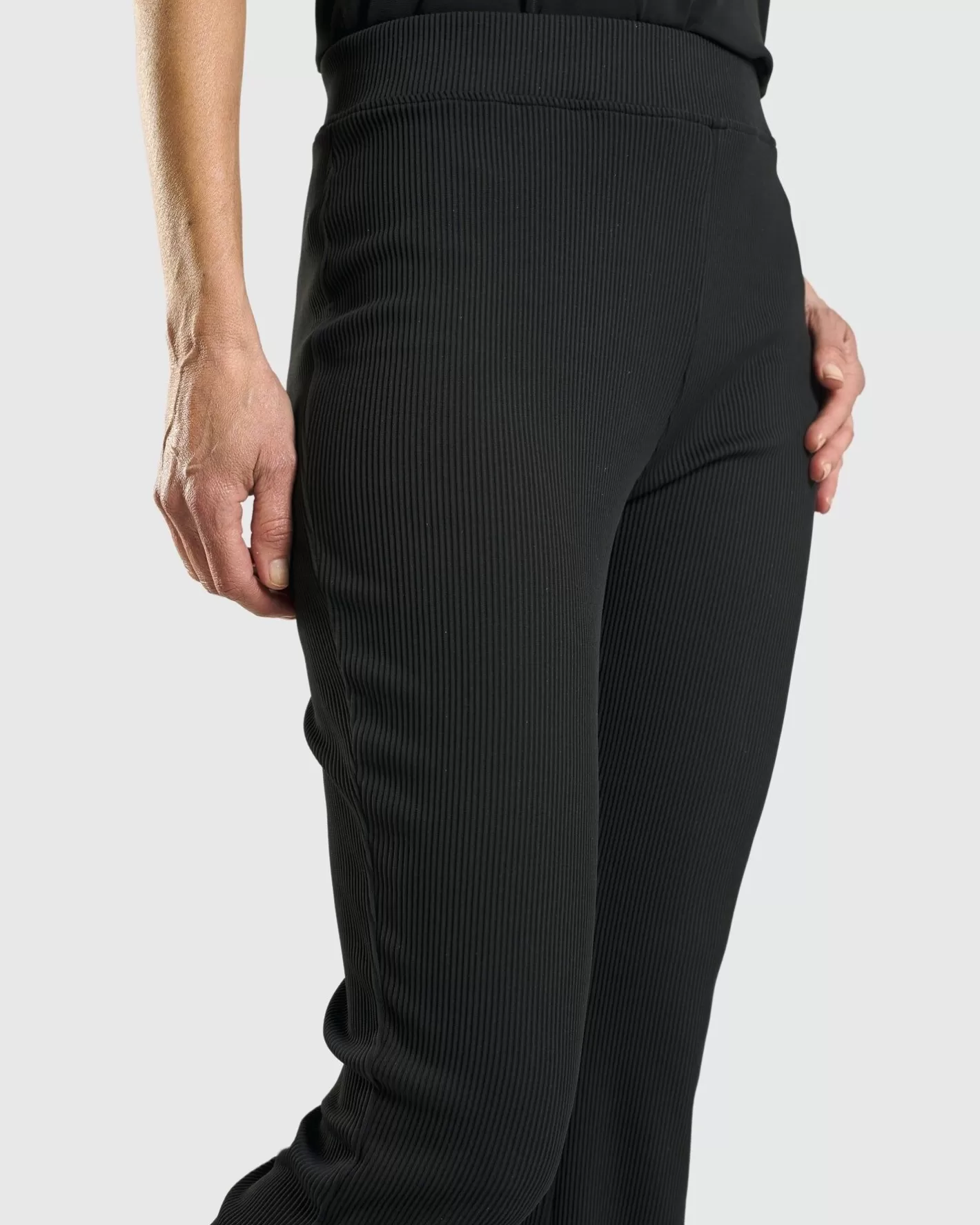 Kick Flare Curator Pants, Black-ALEMBIKA Cheap