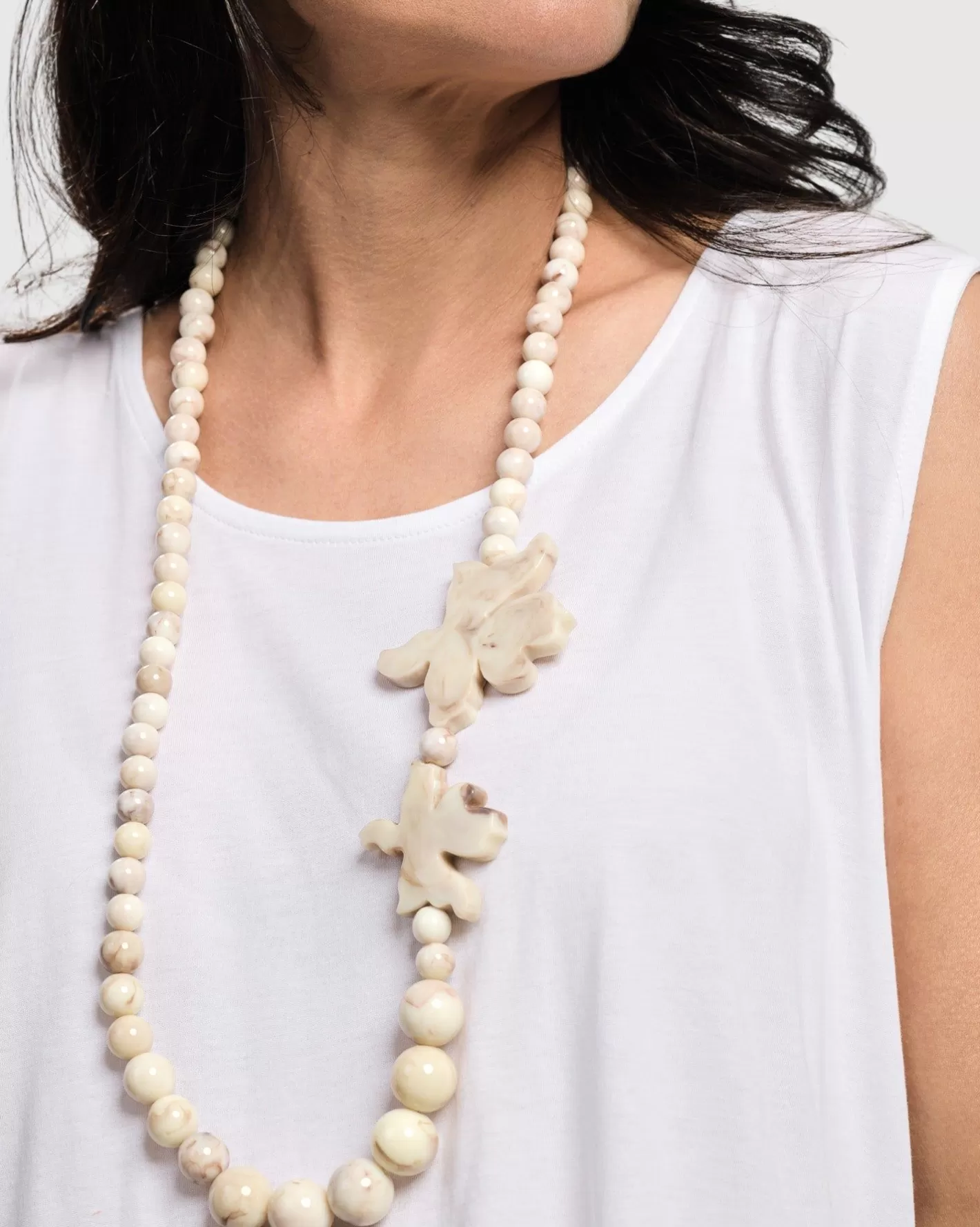 Lotus Bead Necklace, Oat-ALEMBIKA Cheap