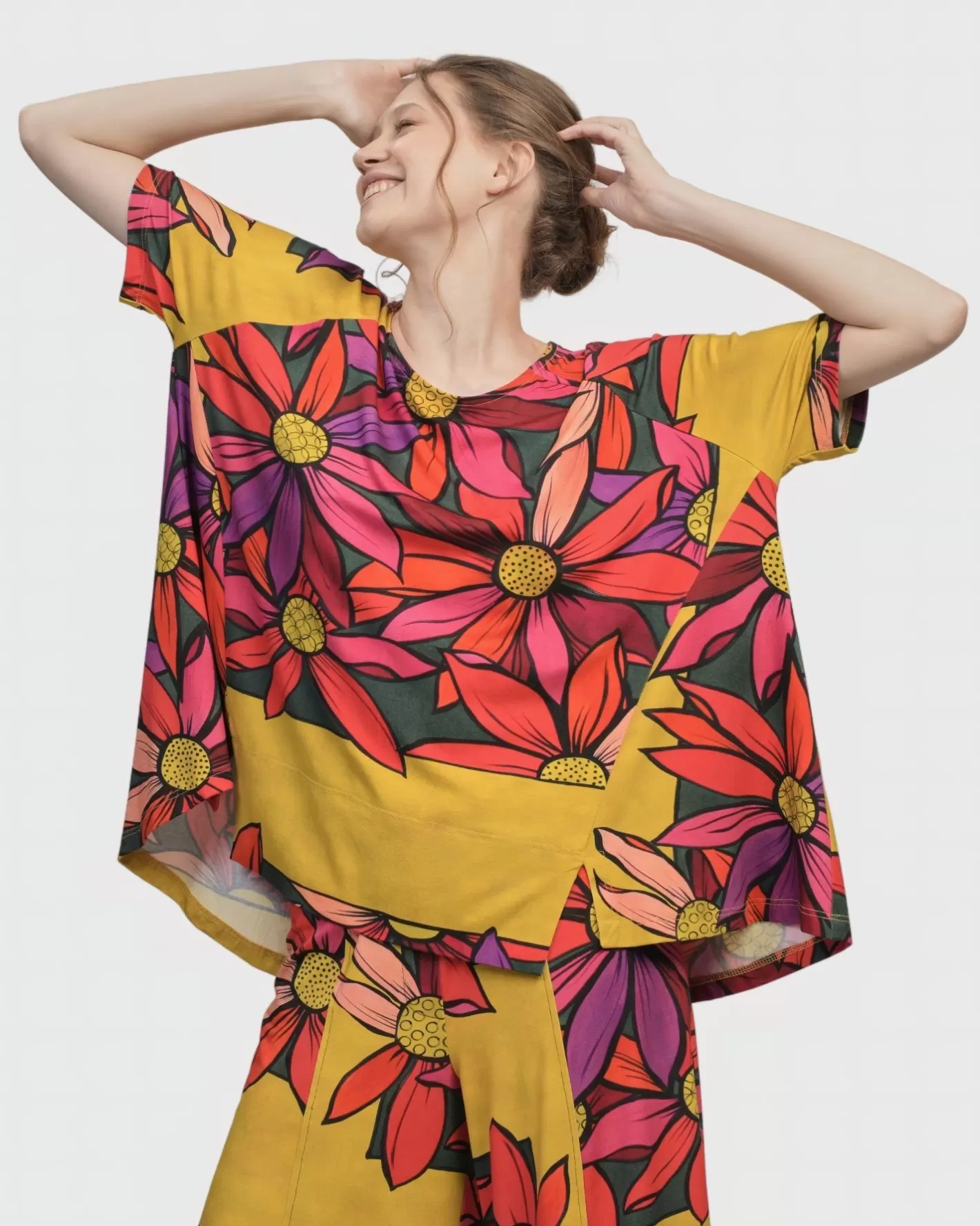 Marigold Trapeze Top, Bouquet-ALEMBIKA Sale